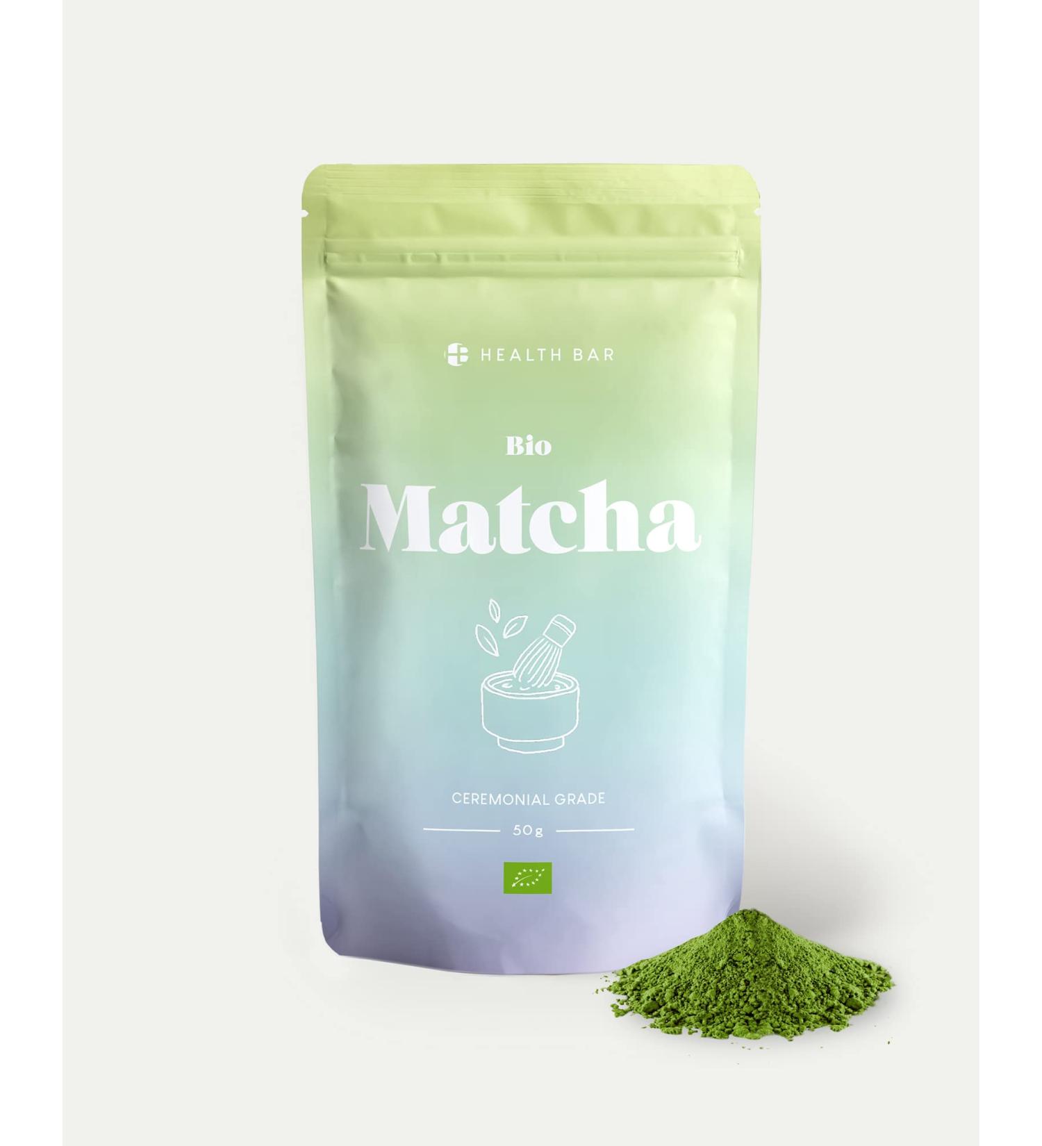 Health Bar Organic Matcha Powder 50g - Premium Sugar-Free Green Tea from Japan for Matcha Latte - Buy Online on GoSupps.com
