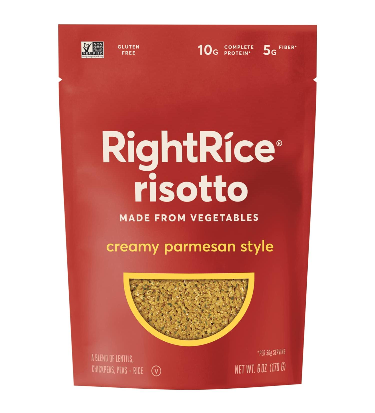 RightRice Risotto - Creamy Parmesan Style (6oz. Pack of 1) - Made from Vegetables - High Protein, Vegan, Non-GMO, Gluten Free