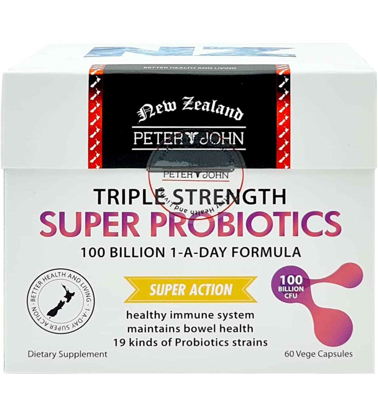 Peter John Super Probiotics 100 Billion 1-A-Day Formula 60 Capsules (1) - Buy Online on GoSupps.com