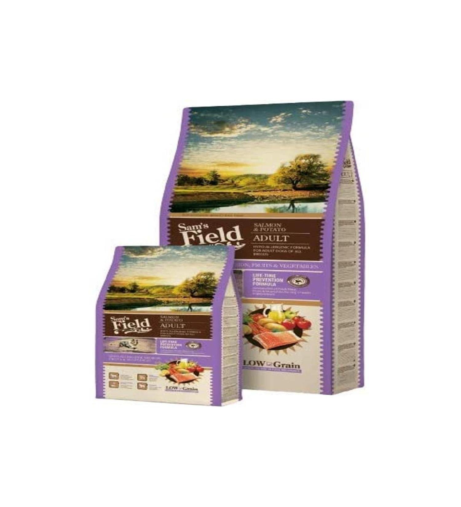 Original Sam's Field Adult Dog Food - Fresh Salmon & Potato 13 KG