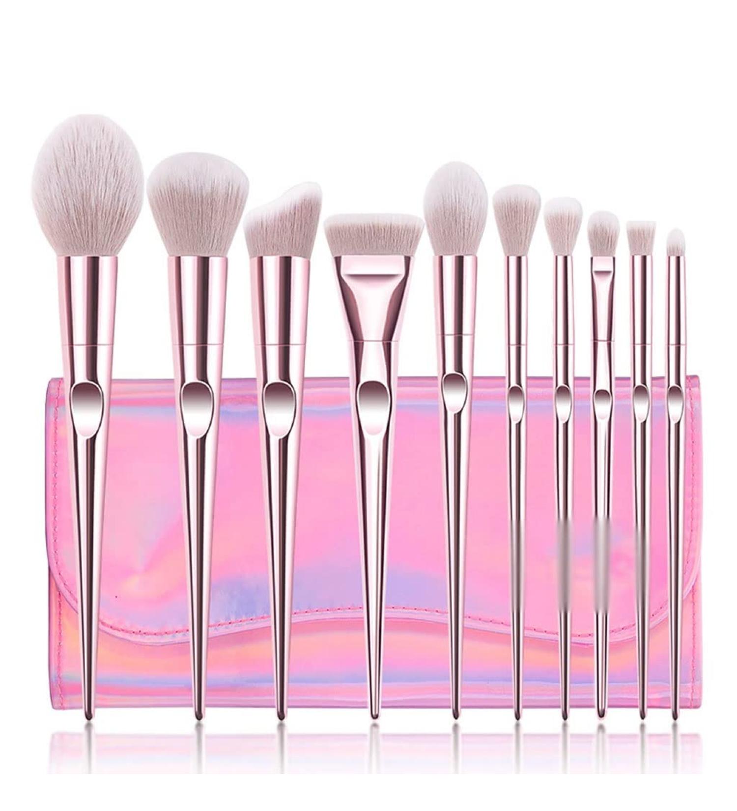 Set of 10 Professional Makeup Brushes - Complete Eye Shadow Brush Set for Flawless Application | International Shipping Available - Buy Online on GoSupps.com