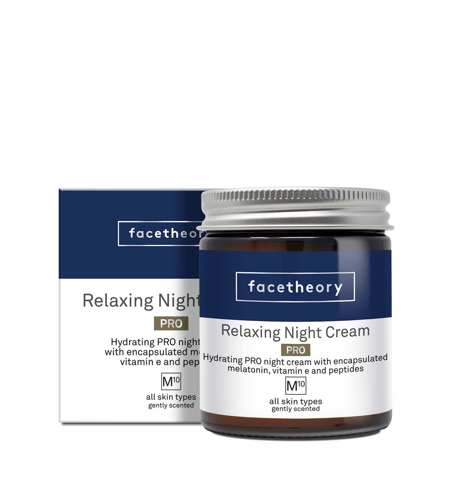 facetheory Relaxing Night Cream M10 PRO - Dry Skin Night Cream Restoring Night Cream Contains Melatonin Face Moisturizer Night Vegan & Cruelty-Free Made in UK | Scented | 50 ml M10-PRO - Buy Online on GoSupps.com