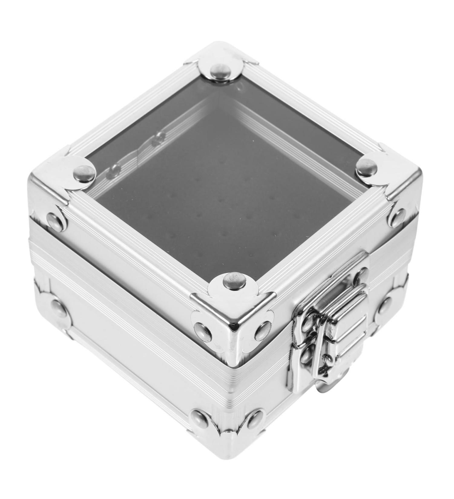 Nail Art Storage Box Drill Organiser Manicure Drill Box Storage Box for Manicure Polisher Nail Drill Organiser Tool Holder Zinc Alloy Grinding 9.00X7.50X6.00CM silver - Buy Online on GoSupps.com