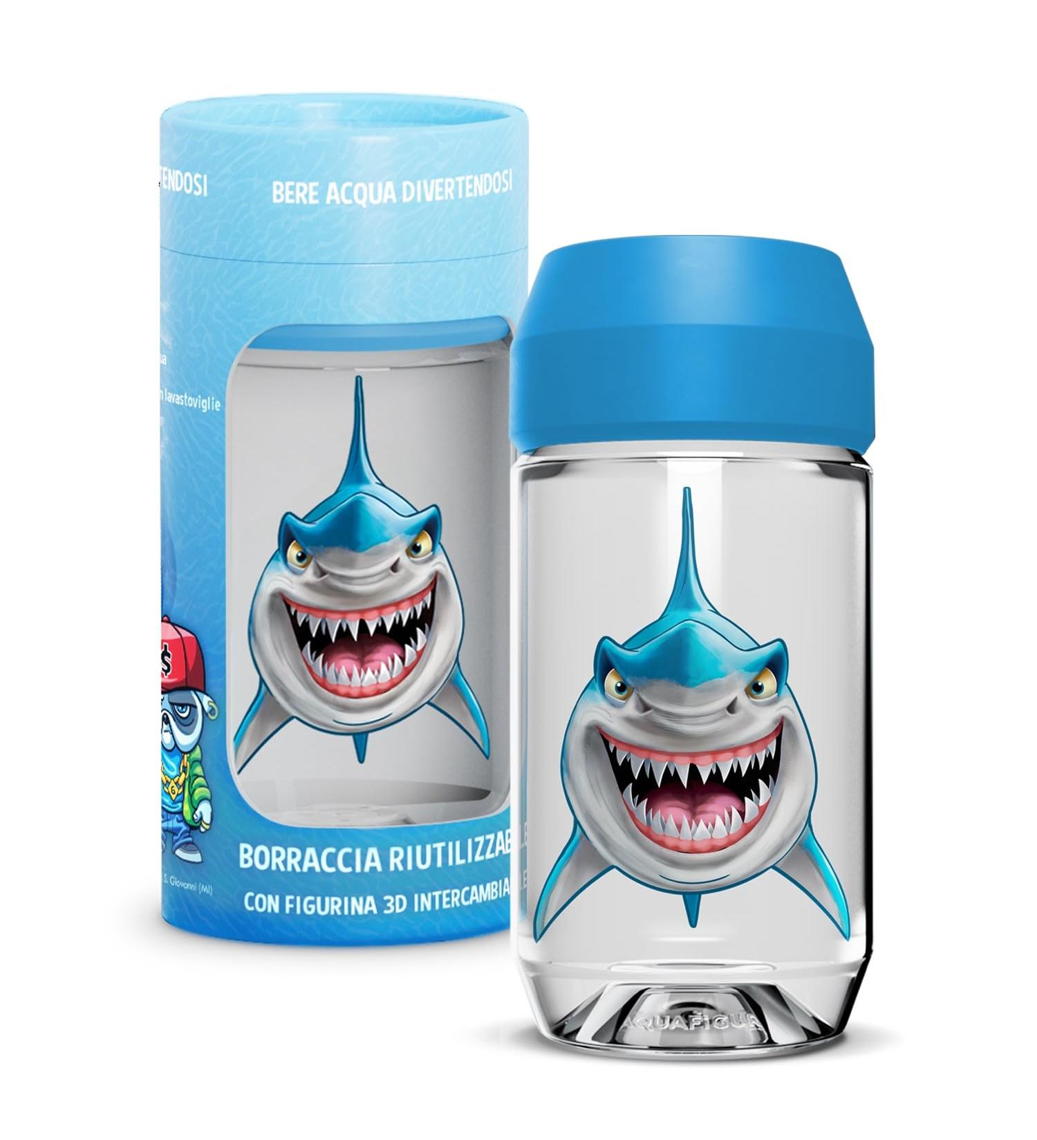 Aquafigure Reusable Water Bottle BPA Free 3D Bottle and Figure Dishwasher Safe Customisable with Themed 3D Figures (Emoji Dinosaurs and Others) - Capacity 330ml - Colour - Buy Online on GoSupps.com