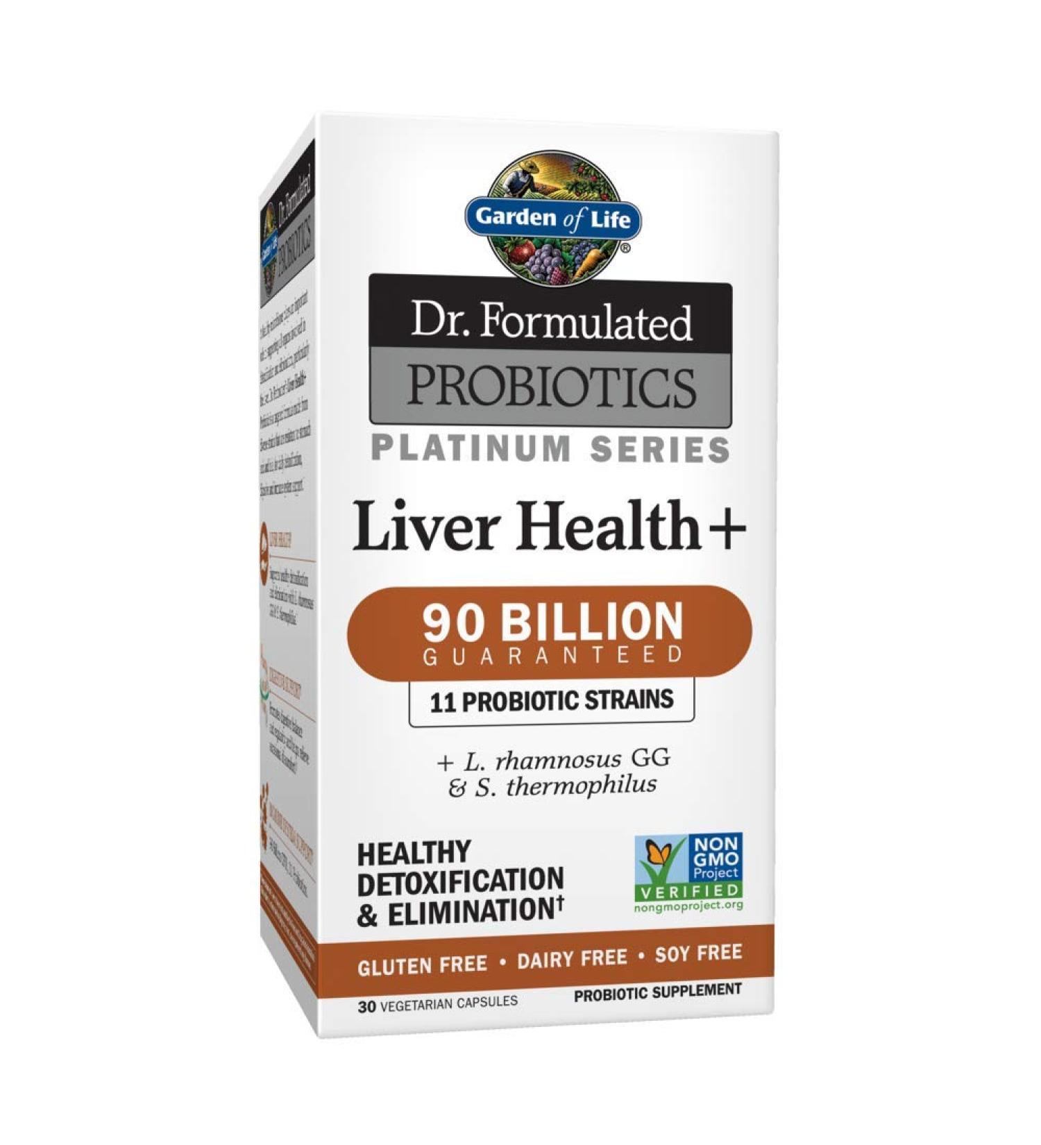 Garden of Life Liver Health+ Probiotic 90 Billion CFU, Vegan & Gluten Free - 30 Capsules - Buy Online on GoSupps.com