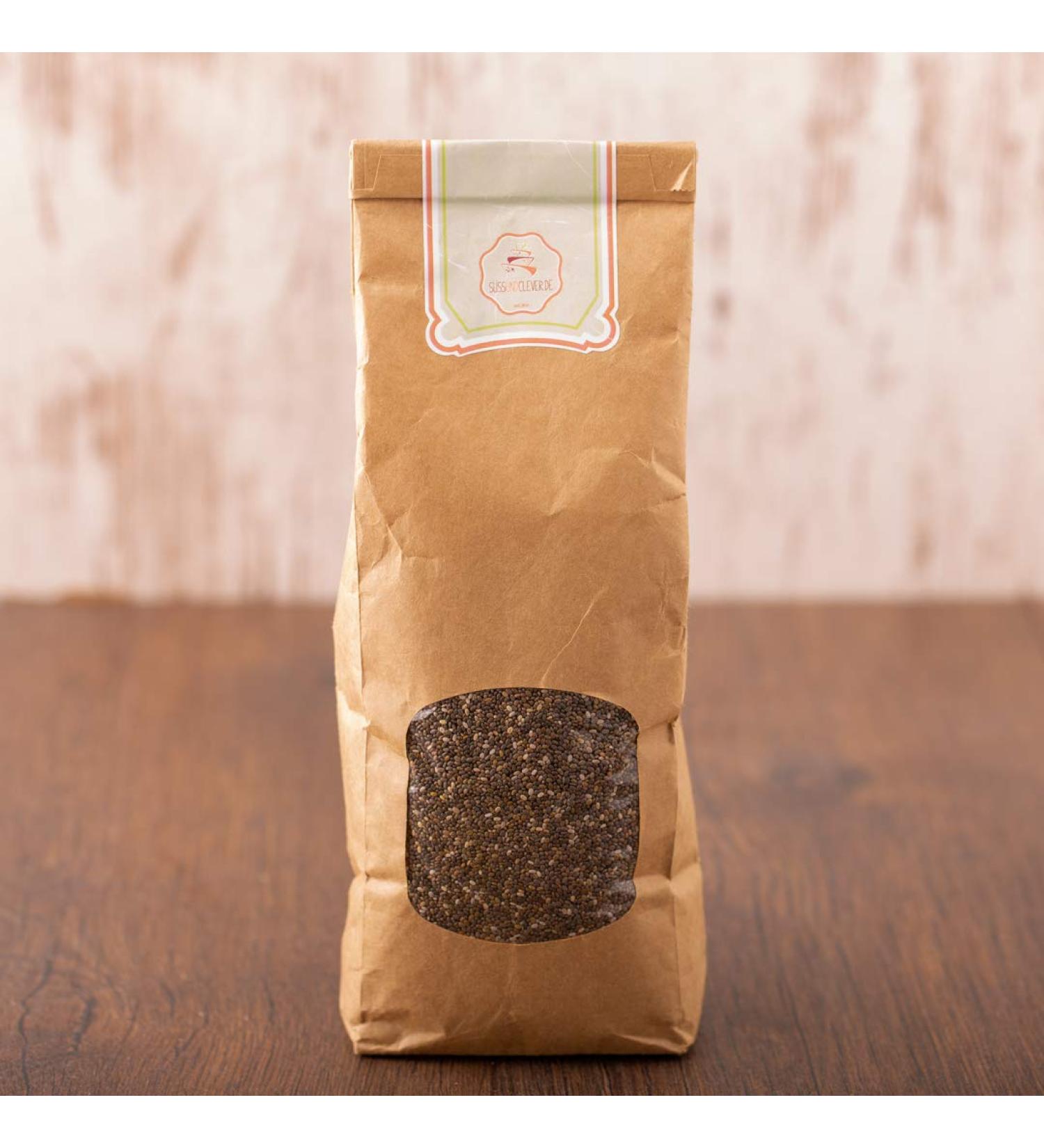 Organic Black Chia Seeds 1kg - Eco-Friendly Plastic-Free Packaging | s ssundclever.de  - Buy Online on GoSupps.com