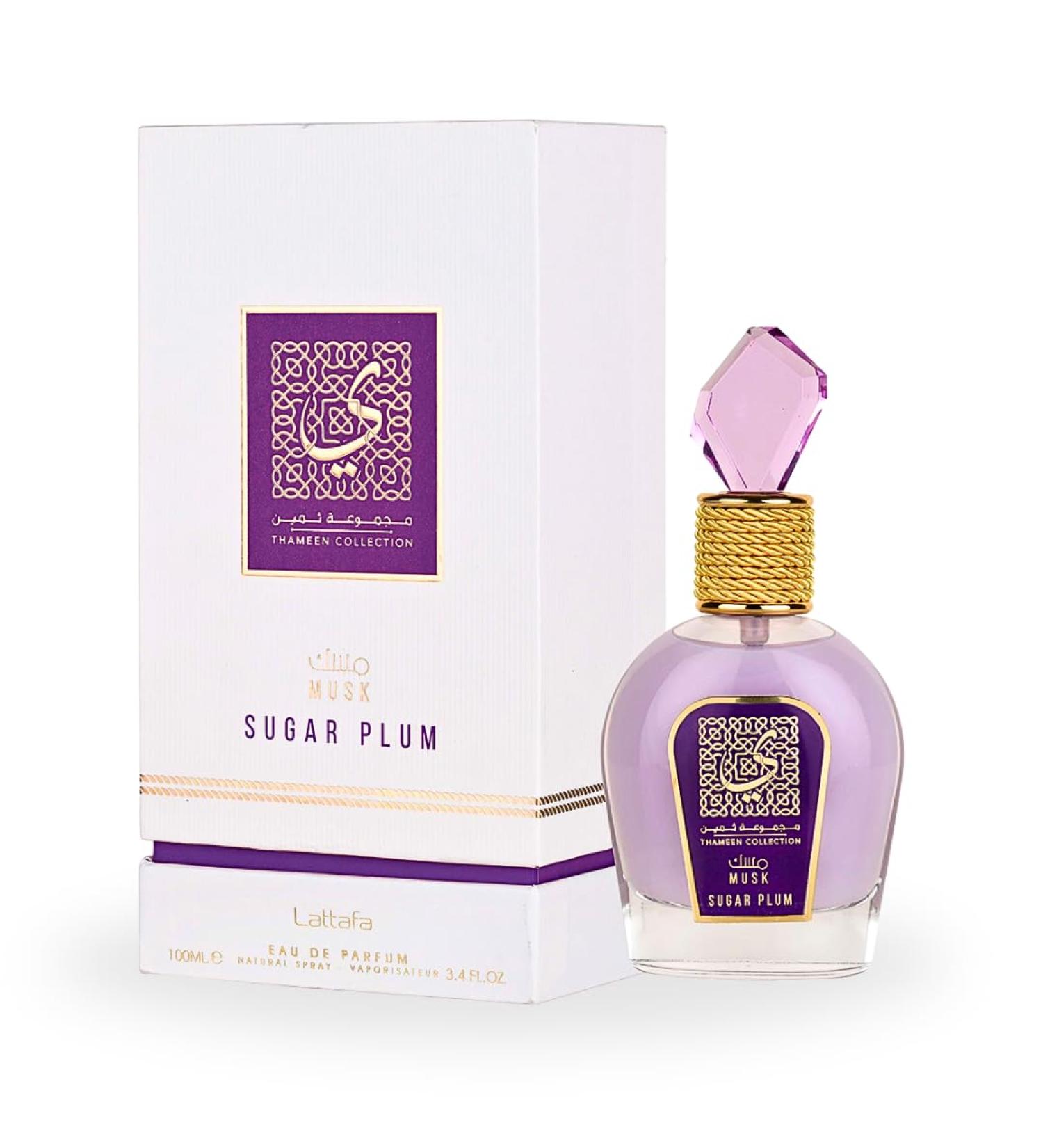 Lattafa Thameen Collection Musk Sugar Plum Eau de Parfum Spray for Women 3.4 Ounce Floral - Buy Online on GoSupps.com
