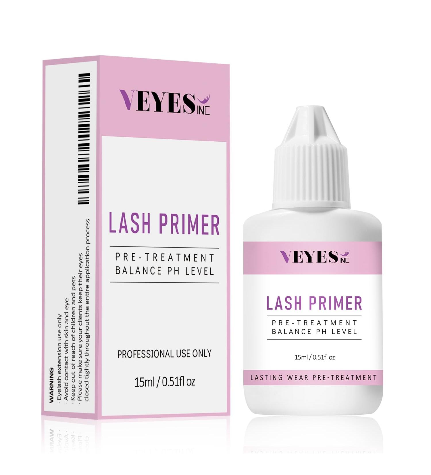VEYES INC Lash Primer for Eyelash Extensions - 15ml Professional Formula | Easy Oil & Protein Removal | Enhances Adhesive Bonding Power - Buy Online on GoSupps.com