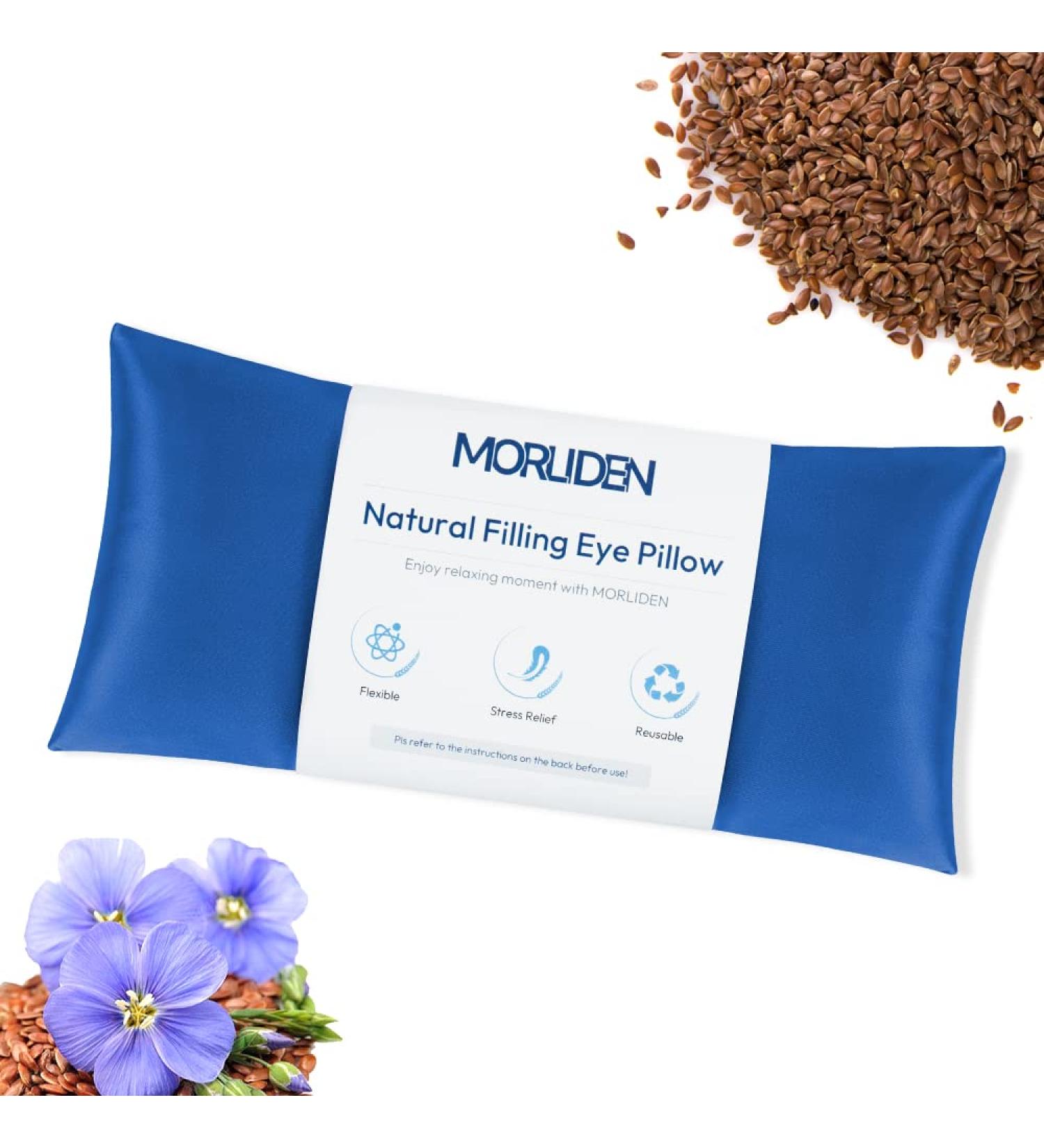 Blue Microwavable Weighted Eye Pillow for Relaxation and Meditation - Buy Online on GoSupps.com