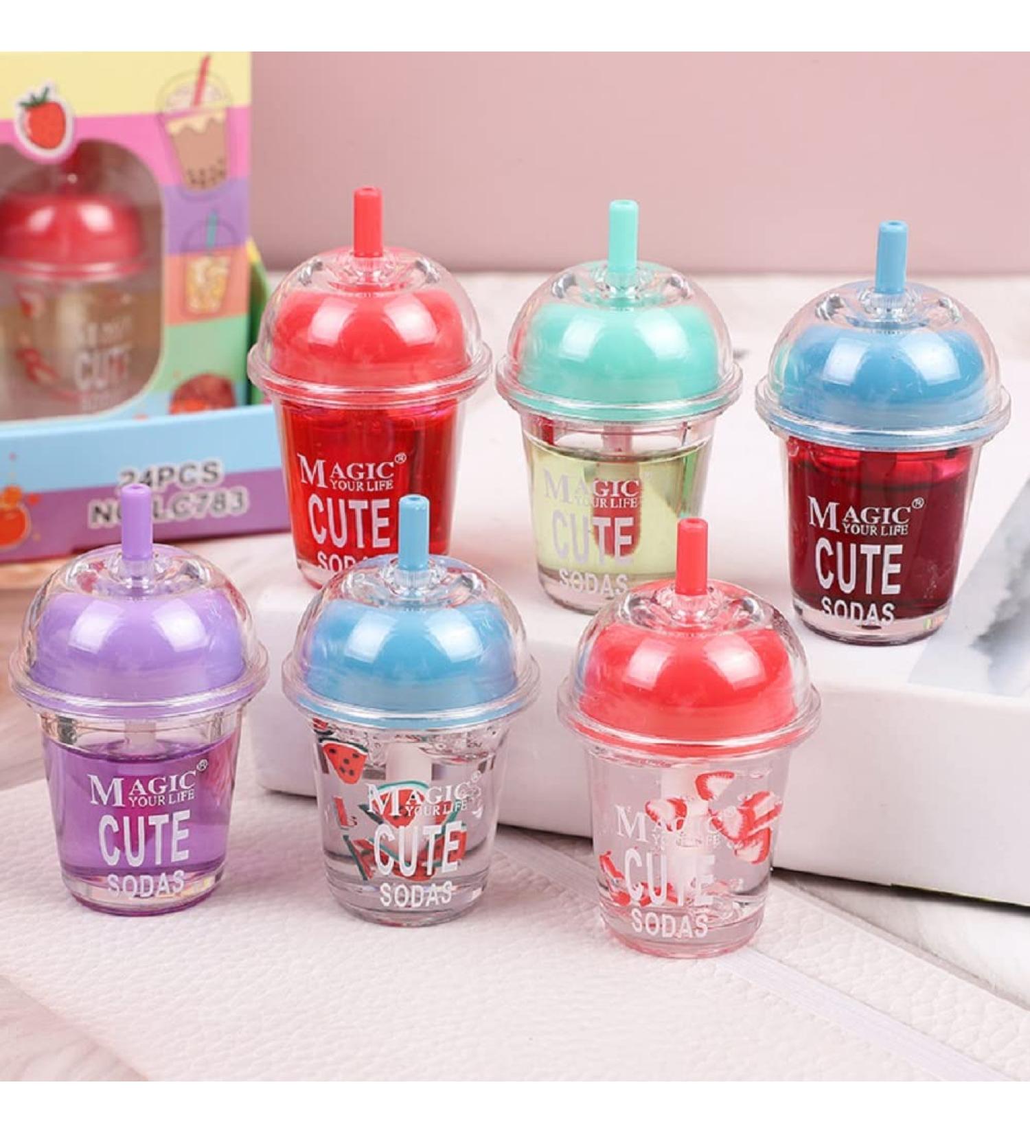 GushiYuta 6-Piece Glittery Lip Gloss Set - Fruity Flavors, Non-Toxic, Long-Lasting | Moisturizing & Lightweight Makeup for Girls, Ladies, Women | Perfect Party Gift (Sodas 6) - Buy Online on GoSupps.com