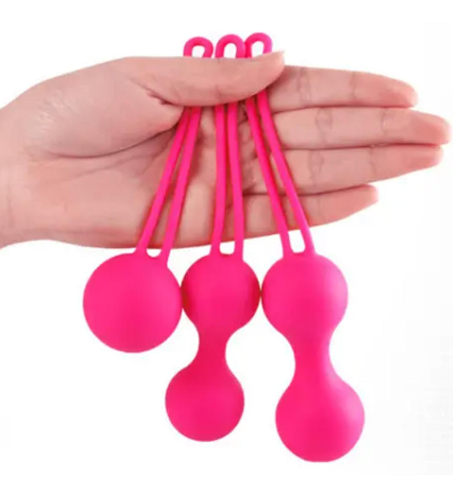 3suoyinqiupin Pelvic Floor Training Balls - Pink - Firm & Strengthen Bladder Control - Buy Online on GoSupps.com