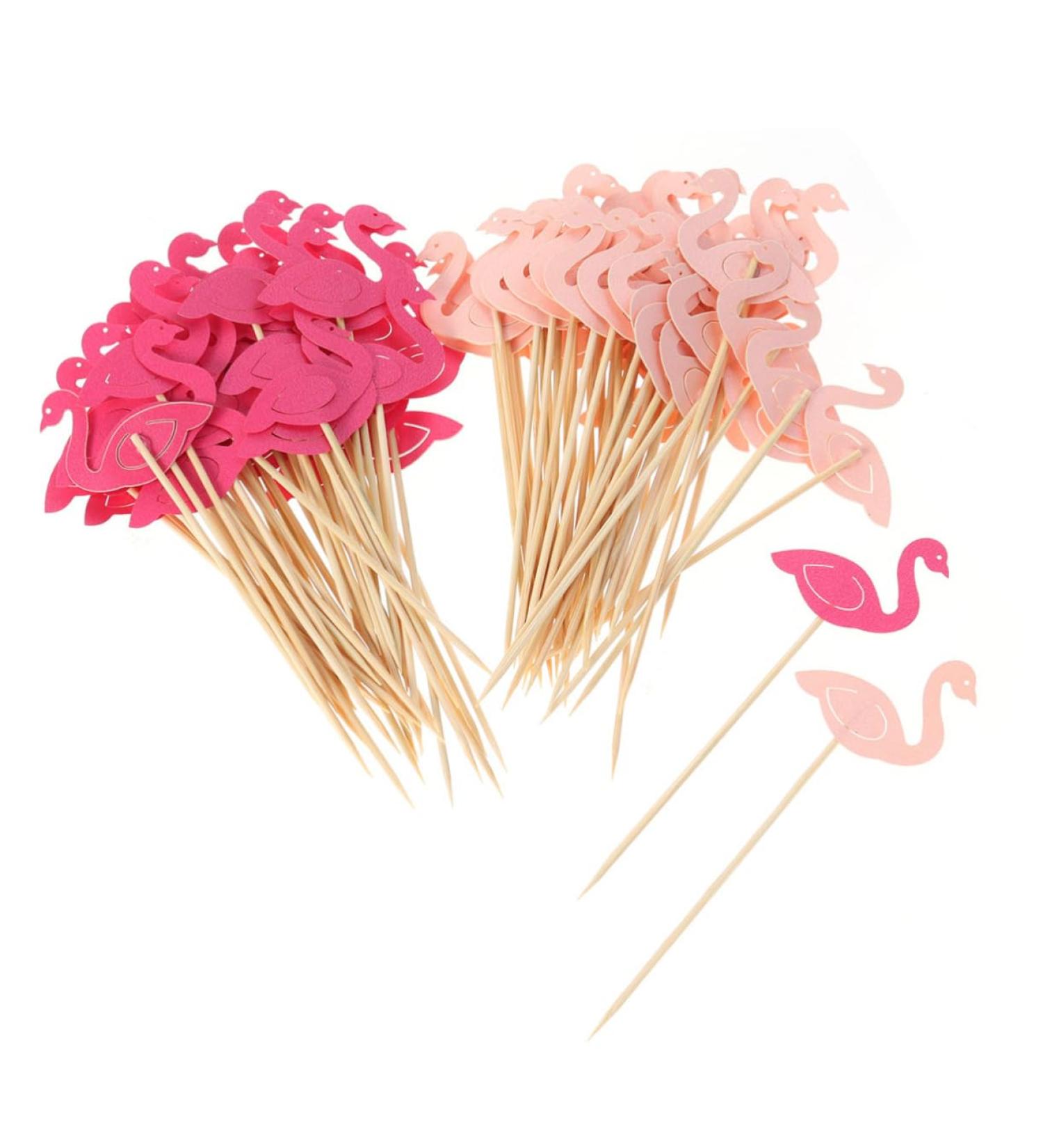 TIDTALEO 100 Pcs Cupcakes Decorative Drink Sticks Wedding Dessert Picks Birthday Food Picks Animal Cupcake Picks Cocktail Party Picks Flamingo Toothpicks Food Decor Pastry Party Supplies - Buy Online on GoSupps.com
