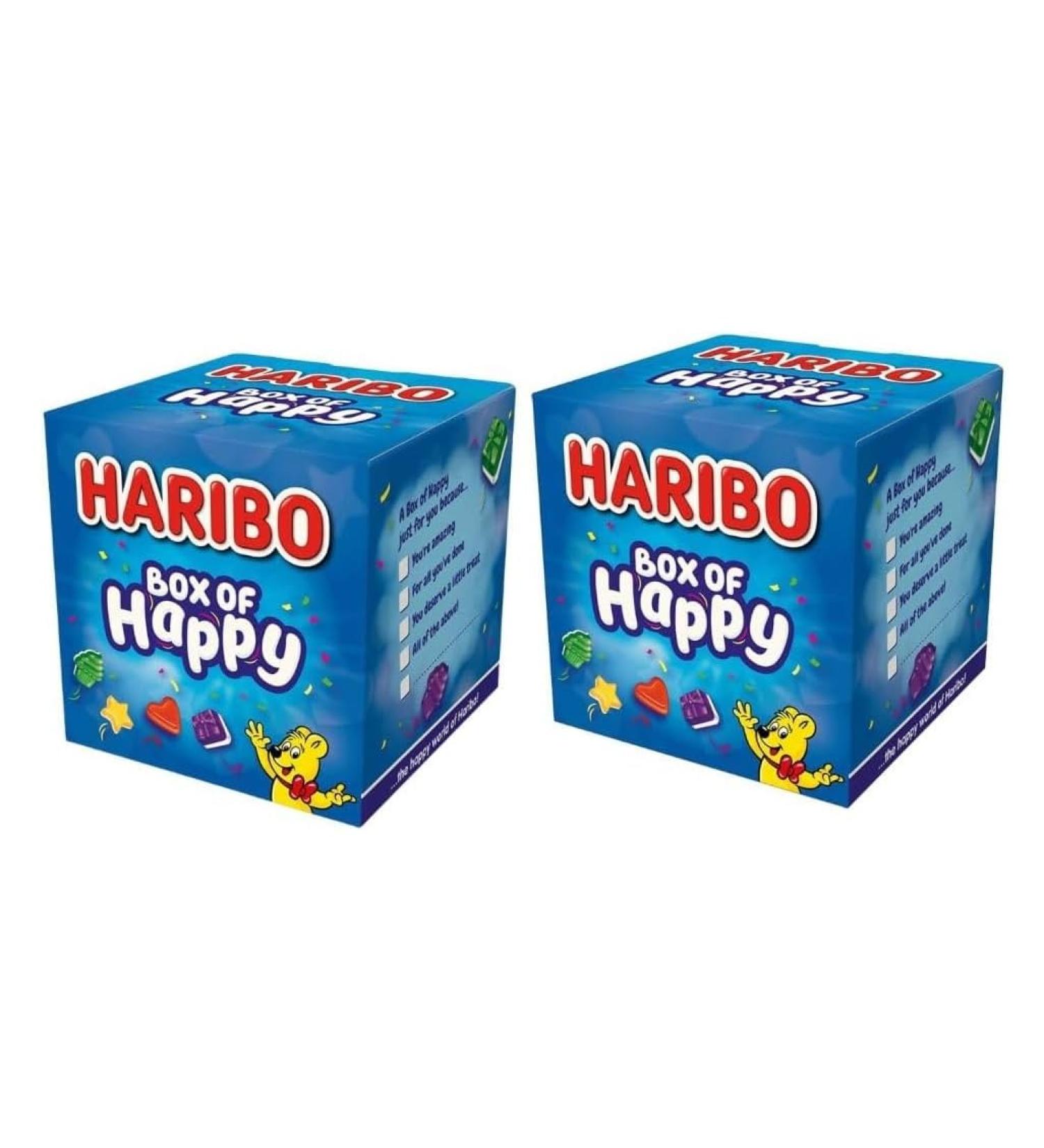 Haribo Box of Happy Sweet Gift Sharing Box (2 Pack) 2x 120g - Fruity Flavour Gift Box - Treats for Halloween Christmas Kids Party - Packaged By ADAM DEALS - Buy Online on GoSupps.com