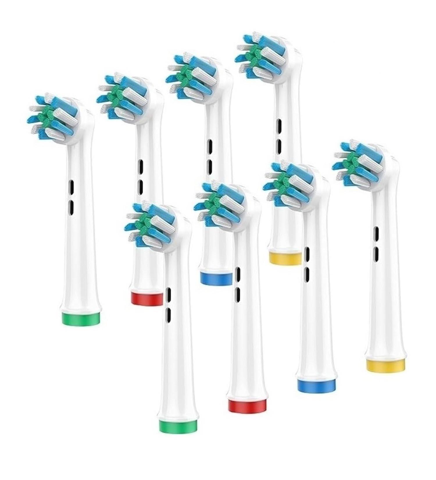 Buy Electric Toothbrush Replacement Heads - Plaque Blast Pack of 8 | Superior Twisted Bristle Refills for Family Oral Health - Buy Online on GoSupps.com