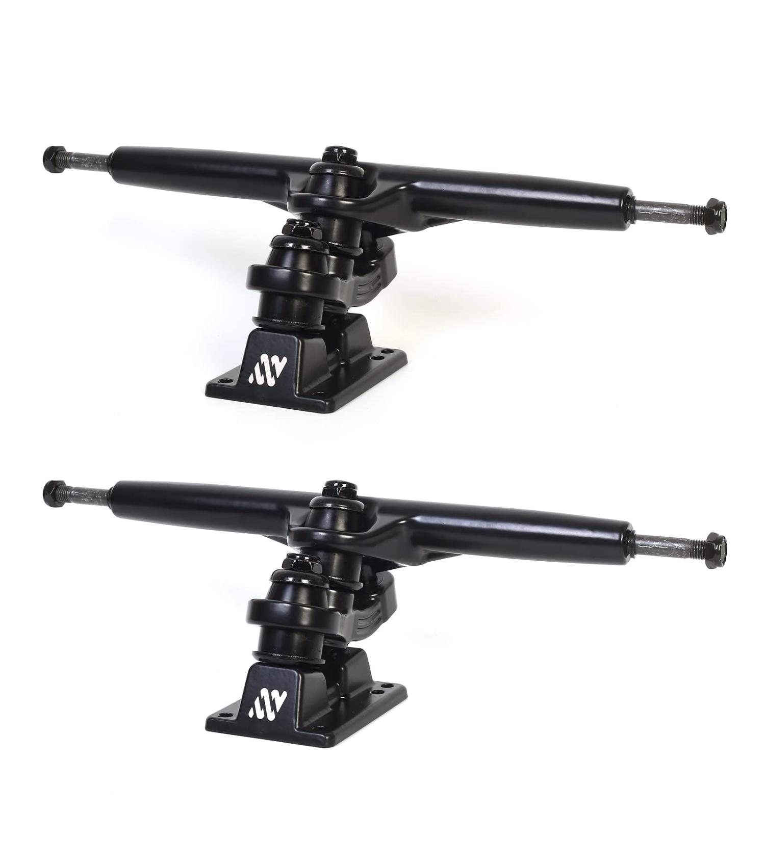 ANTWHEEL Sidewinder II Black Skateboard Trucks - Double Kingpin Set (2), 9.3 Hanger, 12 Axle - Free Hardware | Longboard/Skateboard/Surf Skateboard - Buy Online on GoSupps.com