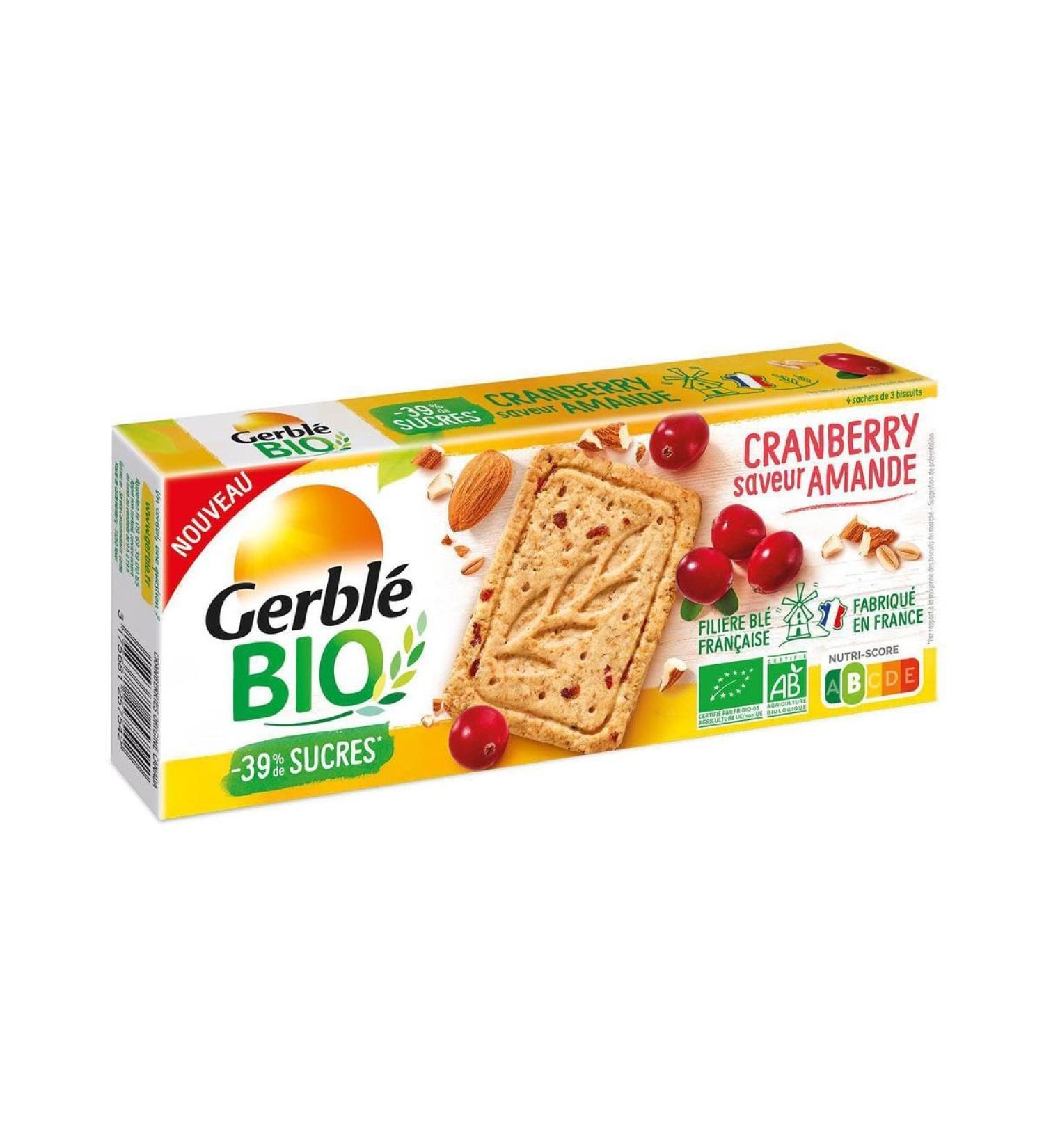  G n rique GERBL ORGANIC - Gerbl Organic Shortbread Biscuit Almond & Cranberry 132 g - 132 g - Pack of 3 - Sold as a Lot - Buy Online on GoSupps.com