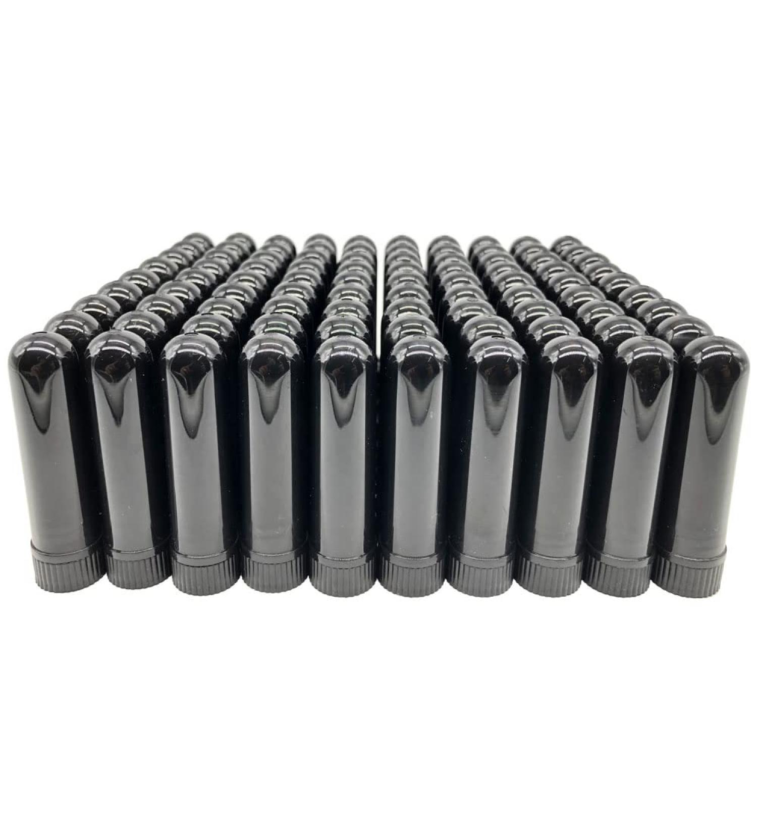 ZIOJOVK Essential Oil Aromatherapy Blank Nasal Inhaler Tubes Kit - 100 Inhalers, 110 Wicks, Droppers, Tweezers - Black - Buy Online on GoSupps.com