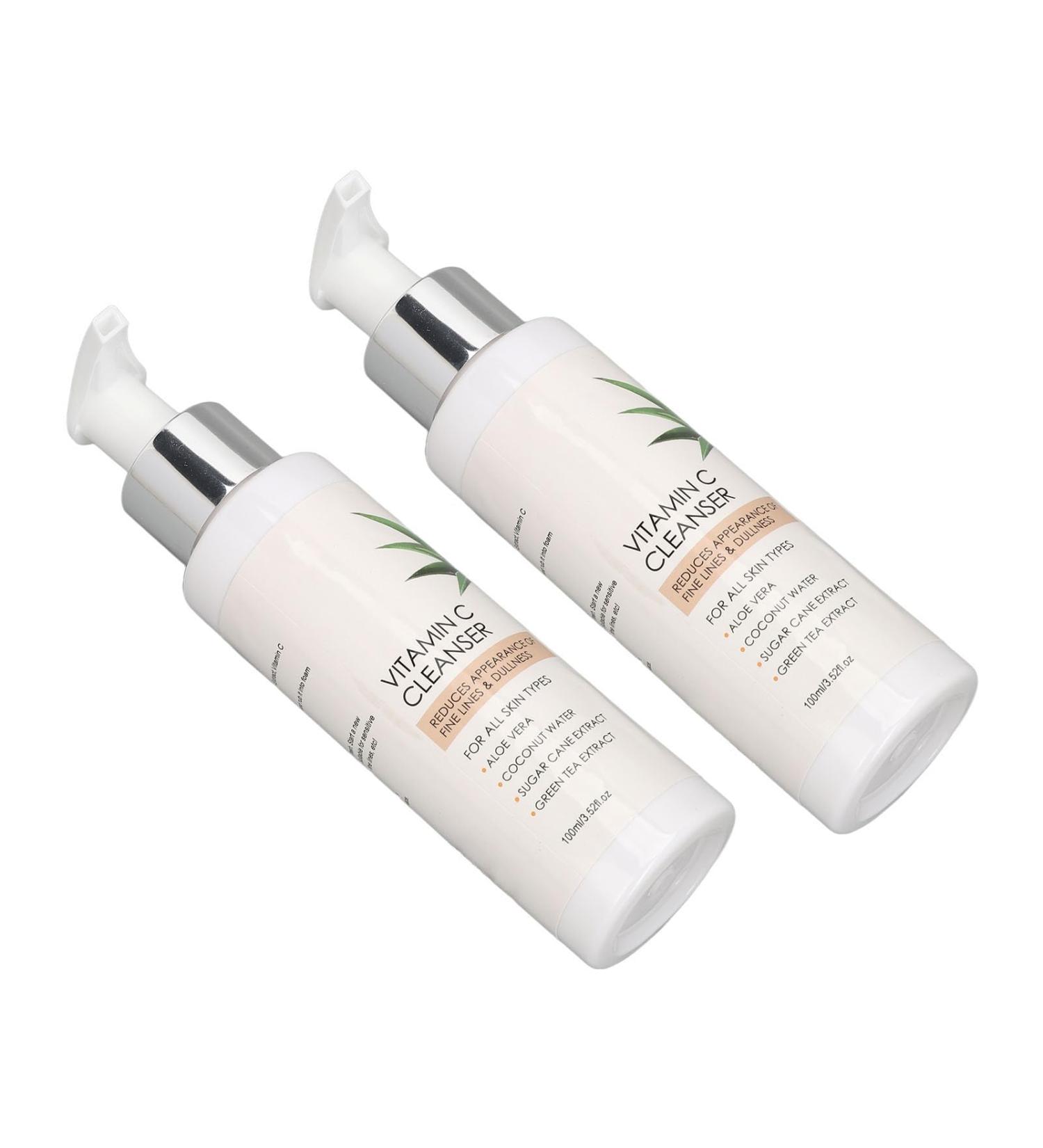 Shop Hydrating Vitamin C Face Cleanser - 2PCS 100ml Deep Cleansing & Brightening Wash for Dry Skin - Buy Online on GoSupps.com