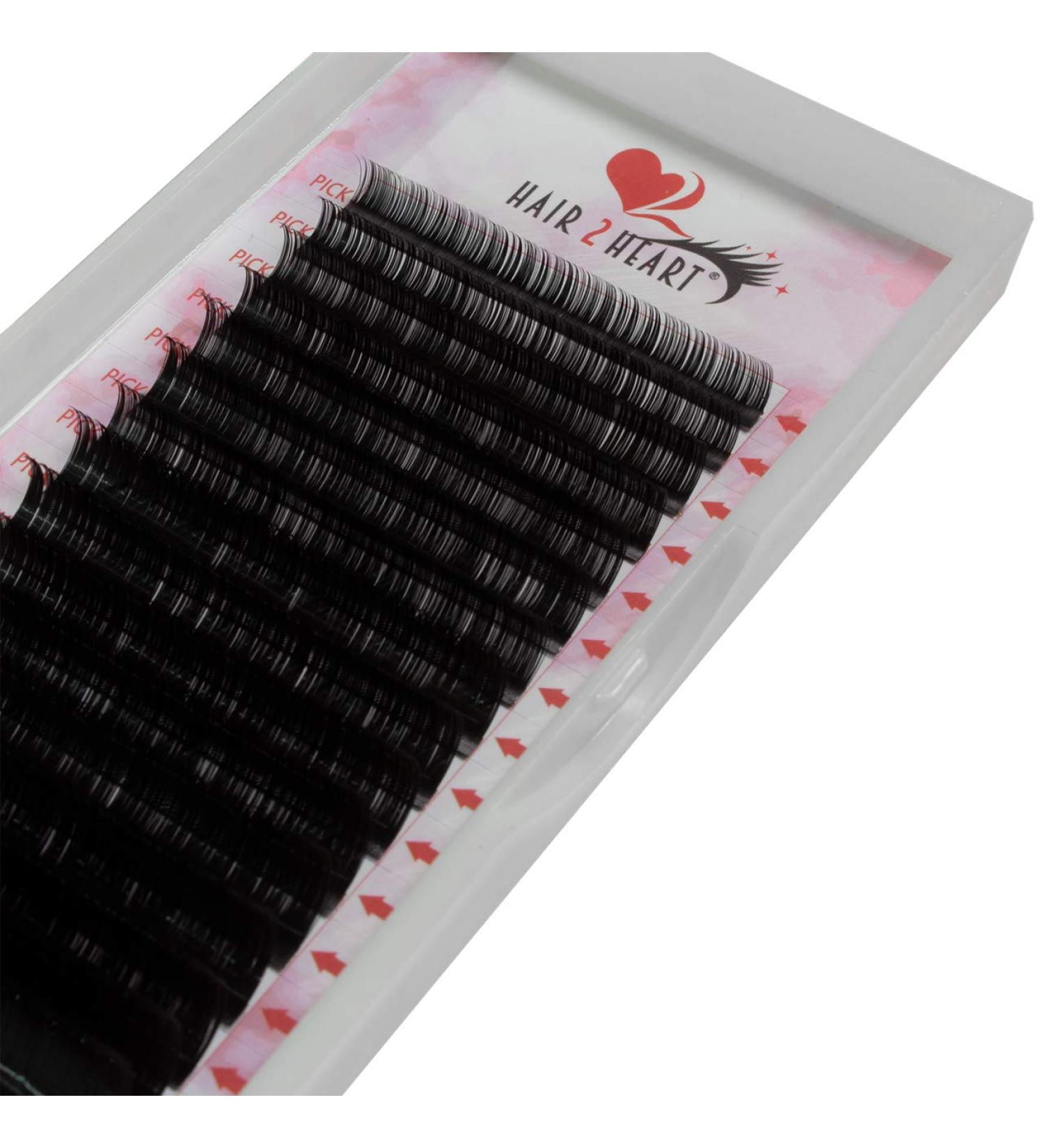 Hair2Heart B-Curl 0.10 Silk Fake Eyelashes - 11mm False Eyelashes for Stunning Looks | International Shipping - Buy Online on GoSupps.com