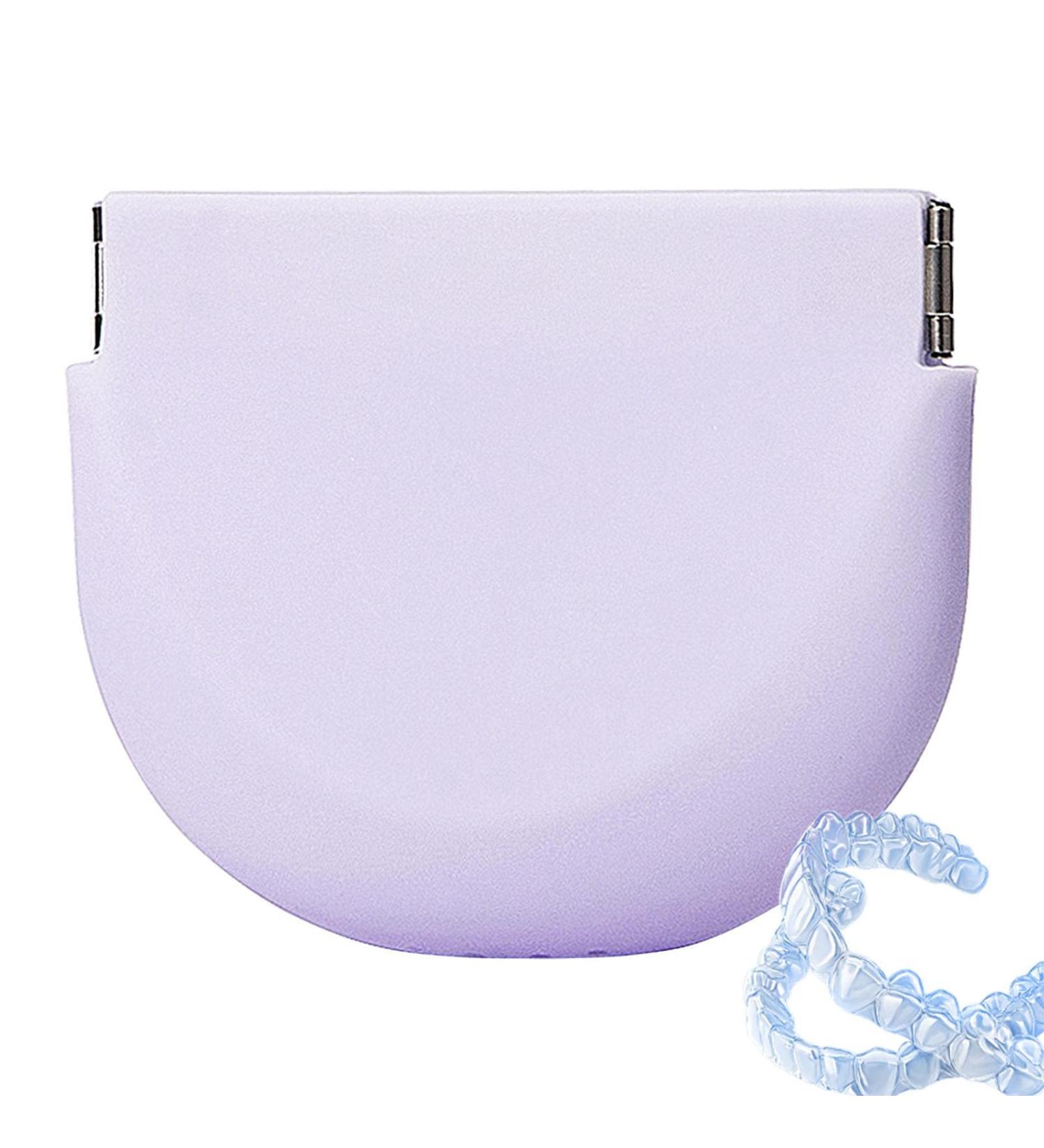 Teksome Storage Case | Food-Compatible Silicone Cover for Aligners & Dentures | Portable Prosthesis Case with Ventilation - Lavender - Buy Online on GoSupps.com
