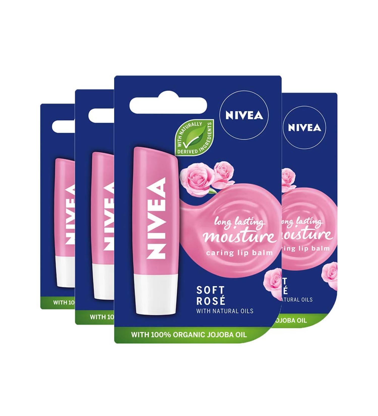 Nivea Lip Rose Pack of 4