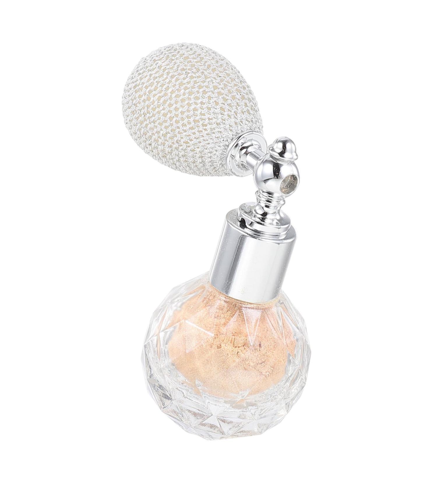 WOFASHPURET 1pc Body Air Bag Powder Hair Perfume Shimmering Face Powder Highlighter Sprayer Makeup Tools Glass Golden 1 count (Pack of 1) - Buy Online on GoSupps.com