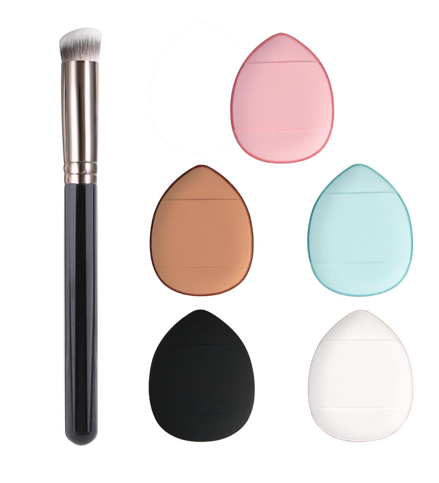 Concealer Brush & Mini Makeup Puff Set - 6 Essential Beauty Tools for Flawless Eye Cream & Concealer Application - Covers Blemishes & Dark Circles - Buy Online on GoSupps.com