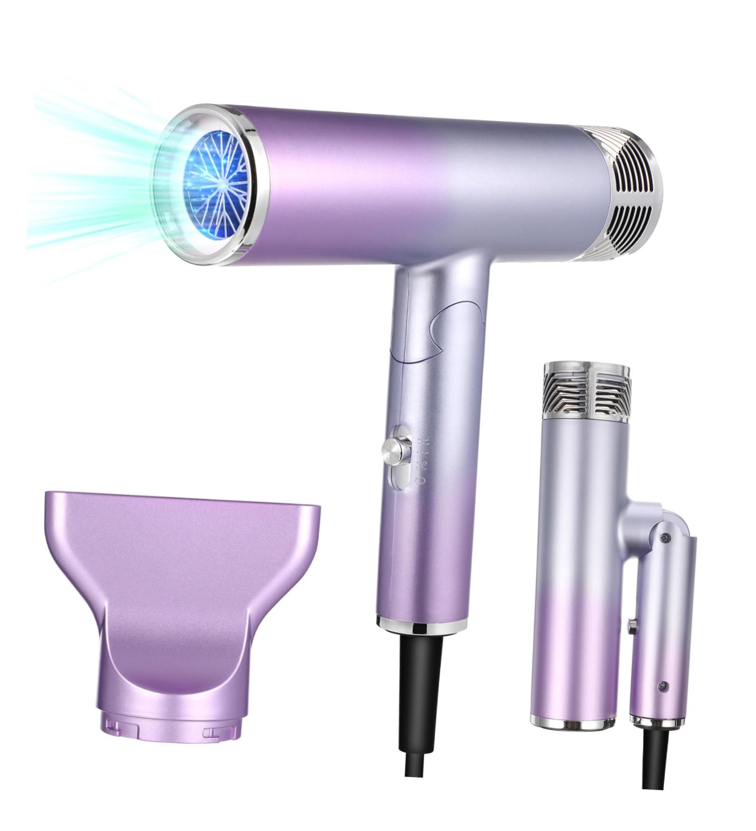 NOLITOY Foldable Hair Dryer Small Travel Blow Dryer Travel Hair Bonnet Dryer Small Hairdryer Abs - Buy Online on GoSupps.com