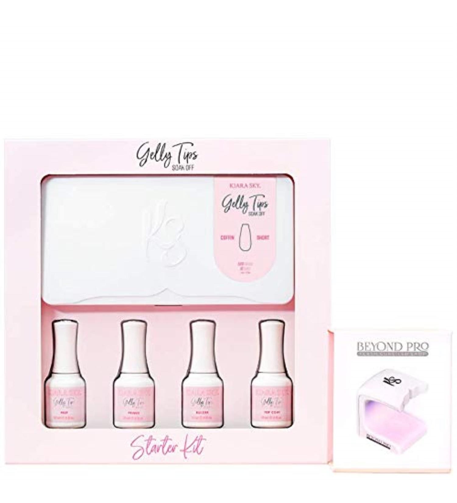 KIARA SKY GELLY TIPS STARTER KIT - COFFIN SHORT