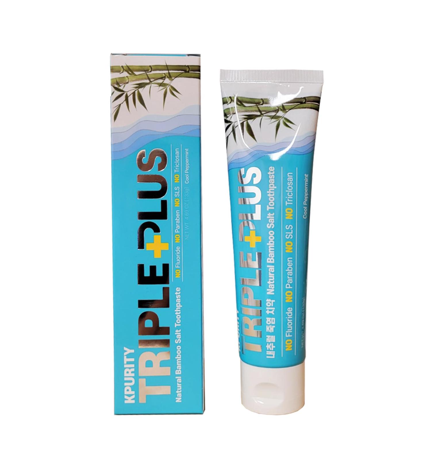 Triple Plus Premium Natural Bamboo Salt Toothpaste - 133g | Eco-Friendly Oral Care for Fresh Breath & Whiter Teeth - International Shipping Available - Buy Online on GoSupps.com