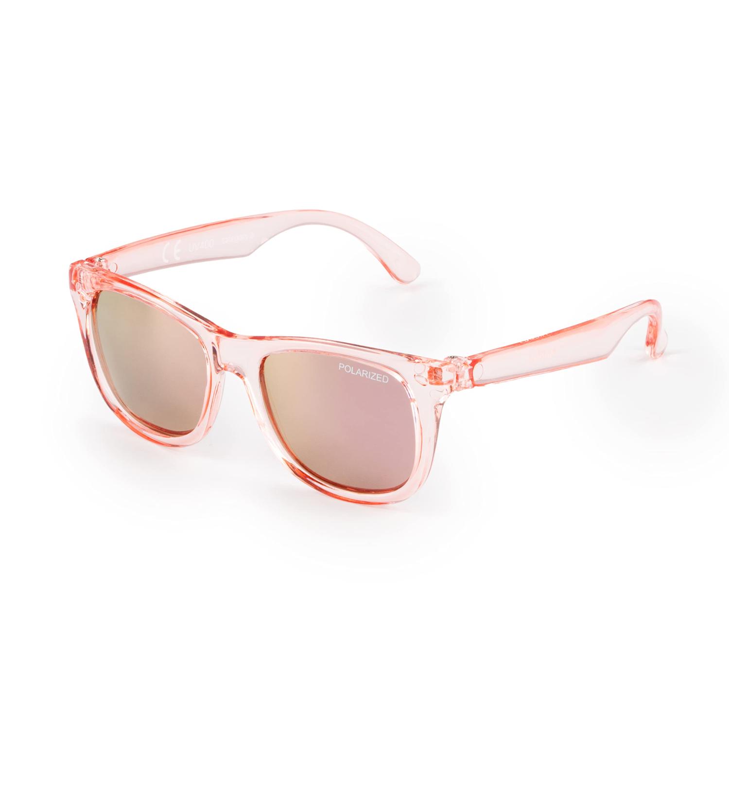 Kiddus Polarized UV400 CAT4 Baby Sunglasses | Unbreakable Lenses | Flexible Legs | BPA Free | Transparent Pink - Rose Gold Mirror - Buy Online on GoSupps.com