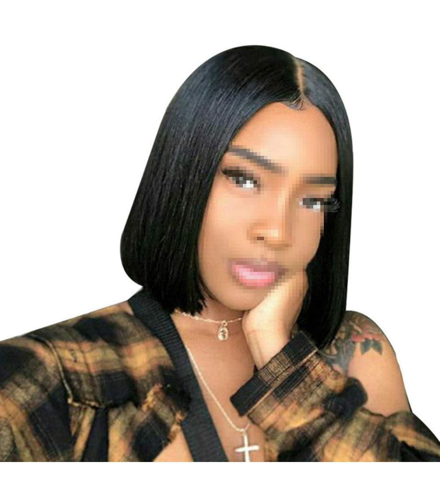 Saupa Wig Bob Lace Front Wigs - Pre Plucked Brazilian Virgin Human Hair for Black Women | Straight Bob Wig Smooth & Stylish - Buy Online on GoSupps.com