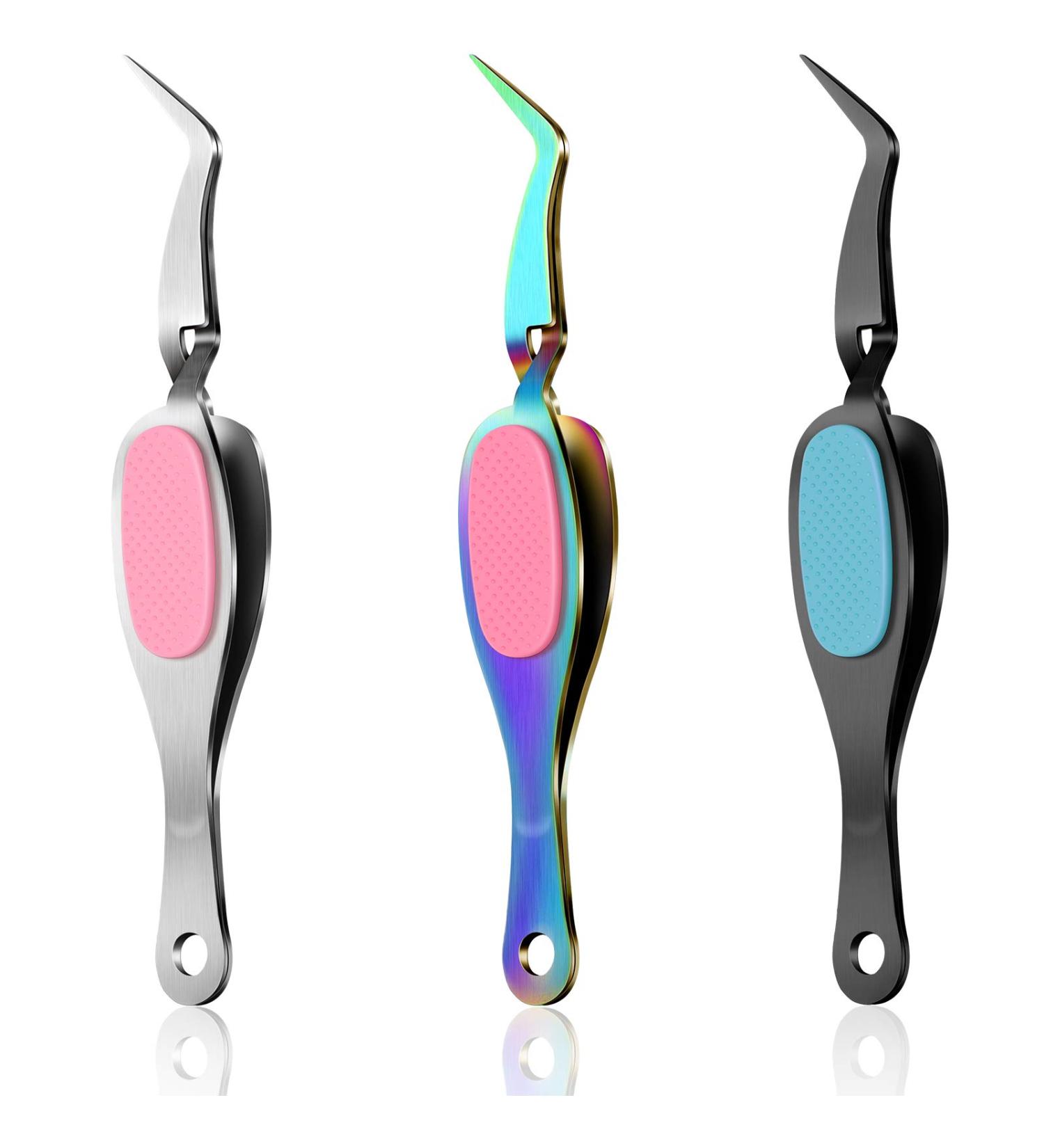 3-Piece Cross Locking Precision Tweezers Set - Stainless Steel Craft Tweezers for DIY Jewelry, Eyelash Extensions, and Nail Art - Buy Online on GoSupps.com