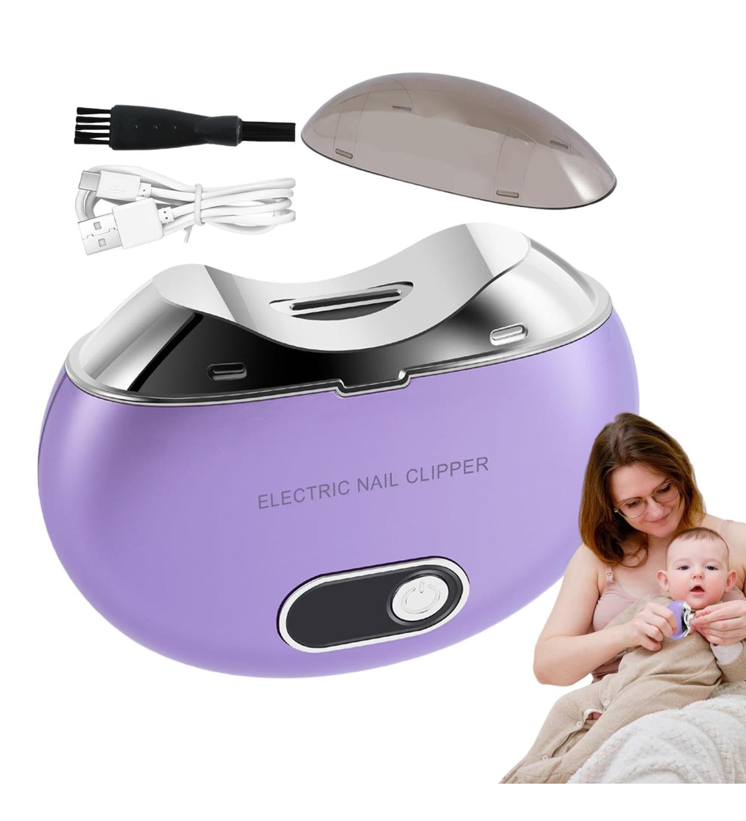 Automatic Electric Nail Clipper Electric Fingernail Cutter Automatic Nail Trimmer with Nail Clip Storage Rechargeable Safety Fingernail Trimmer Electric Fingernail Cutter Nail Scissors for Baby Purple - Buy Online on GoSupps.com