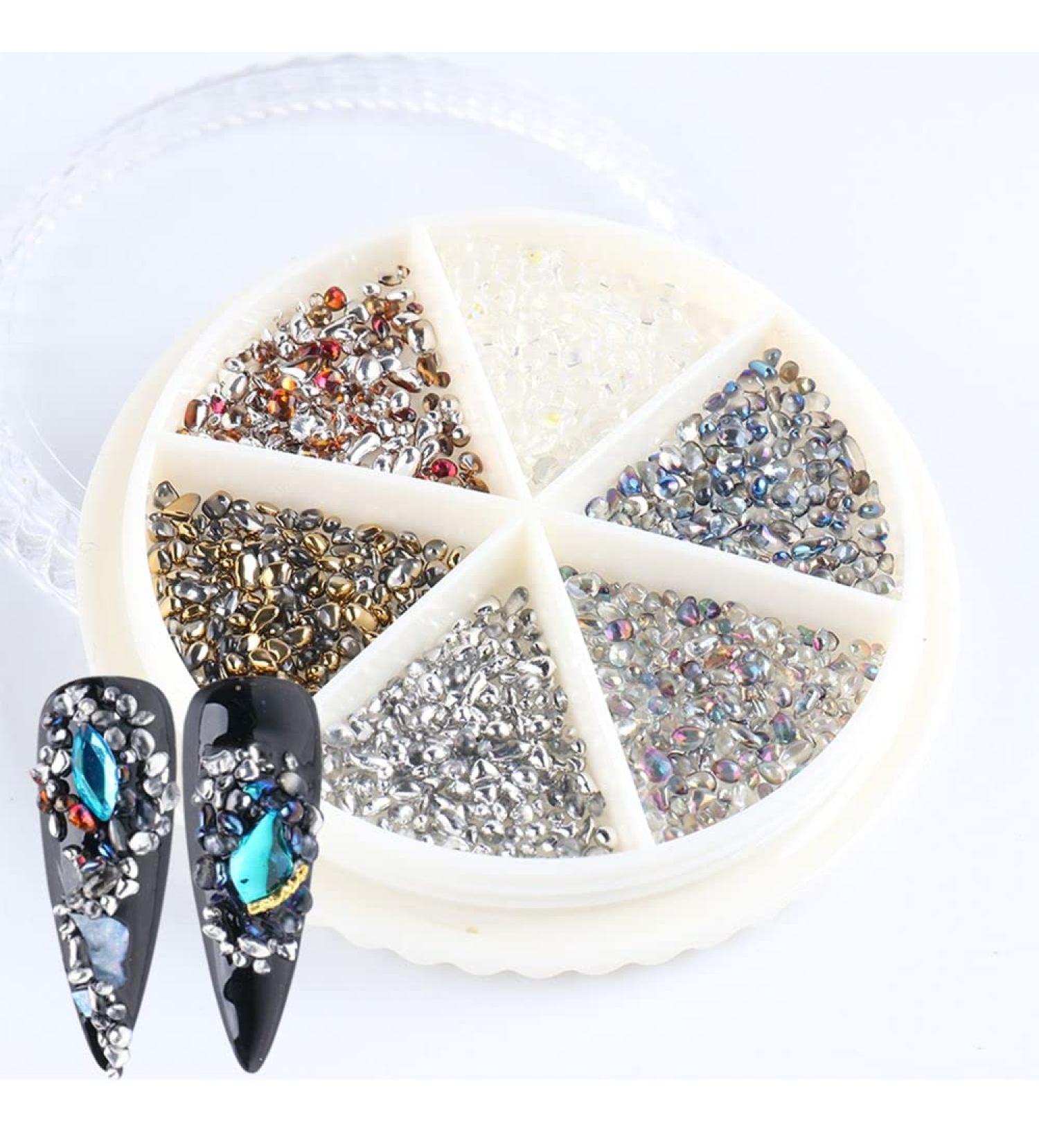 In Wheel Nail Art Decoation Pearl Chameleon Stone Nail Stud Nail Rhinestone Mixed Design 3D(B) - Buy Online on GoSupps.com