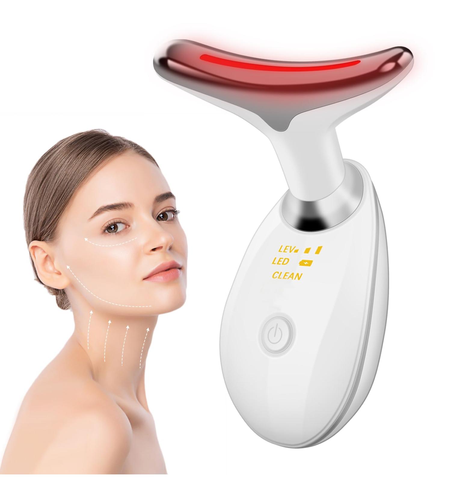 Buy Portable Face and Neck Massager | 7 Color LED Facial Beauty Device for Home Use - Buy Online on GoSupps.com