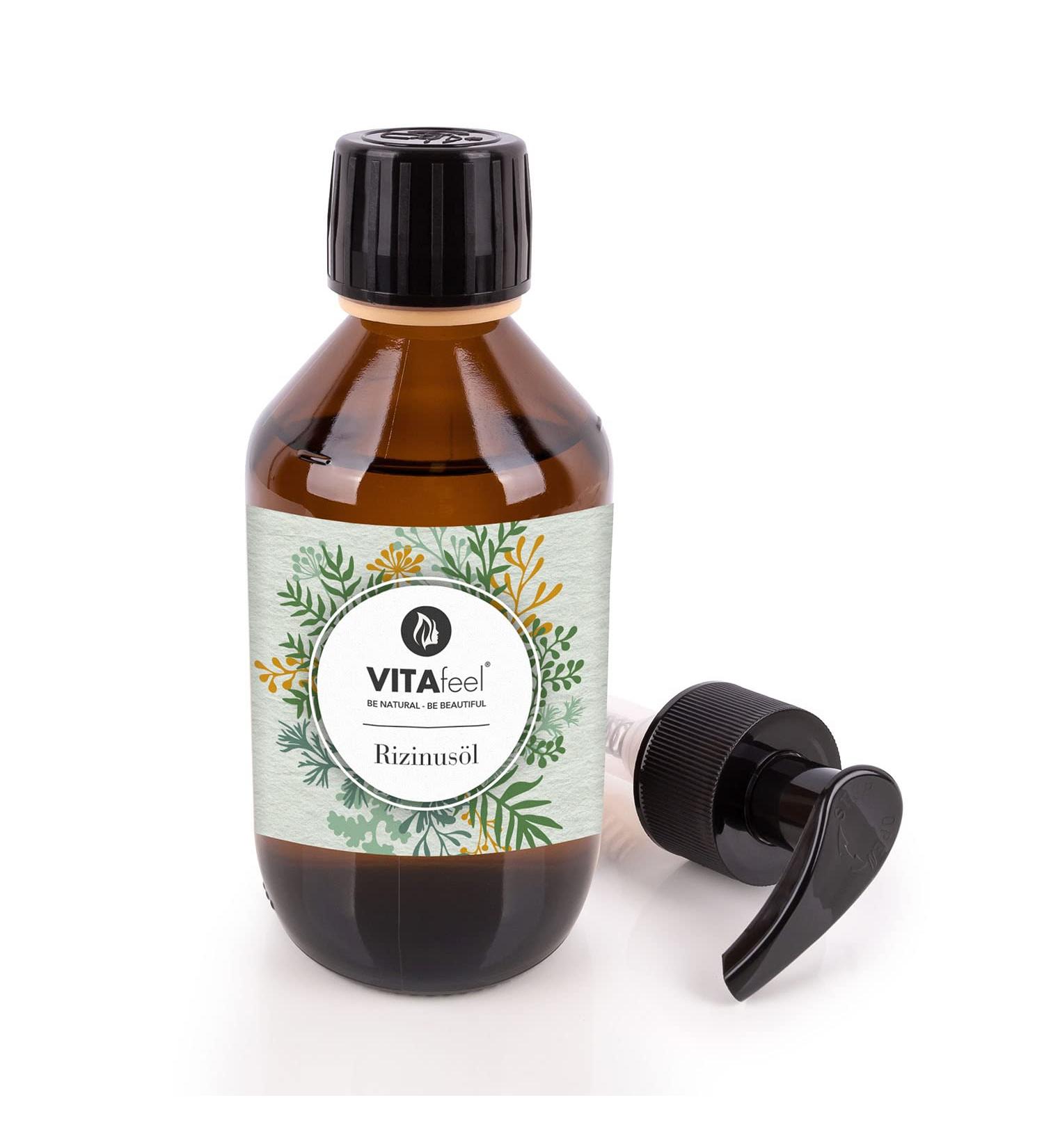 VitaFeel Castor Oil - 100% Cold Pressed | 250ml Eyelash Serum & Hair Oil | Best for Healthy Hair & Lashes - Buy Online on GoSupps.com
