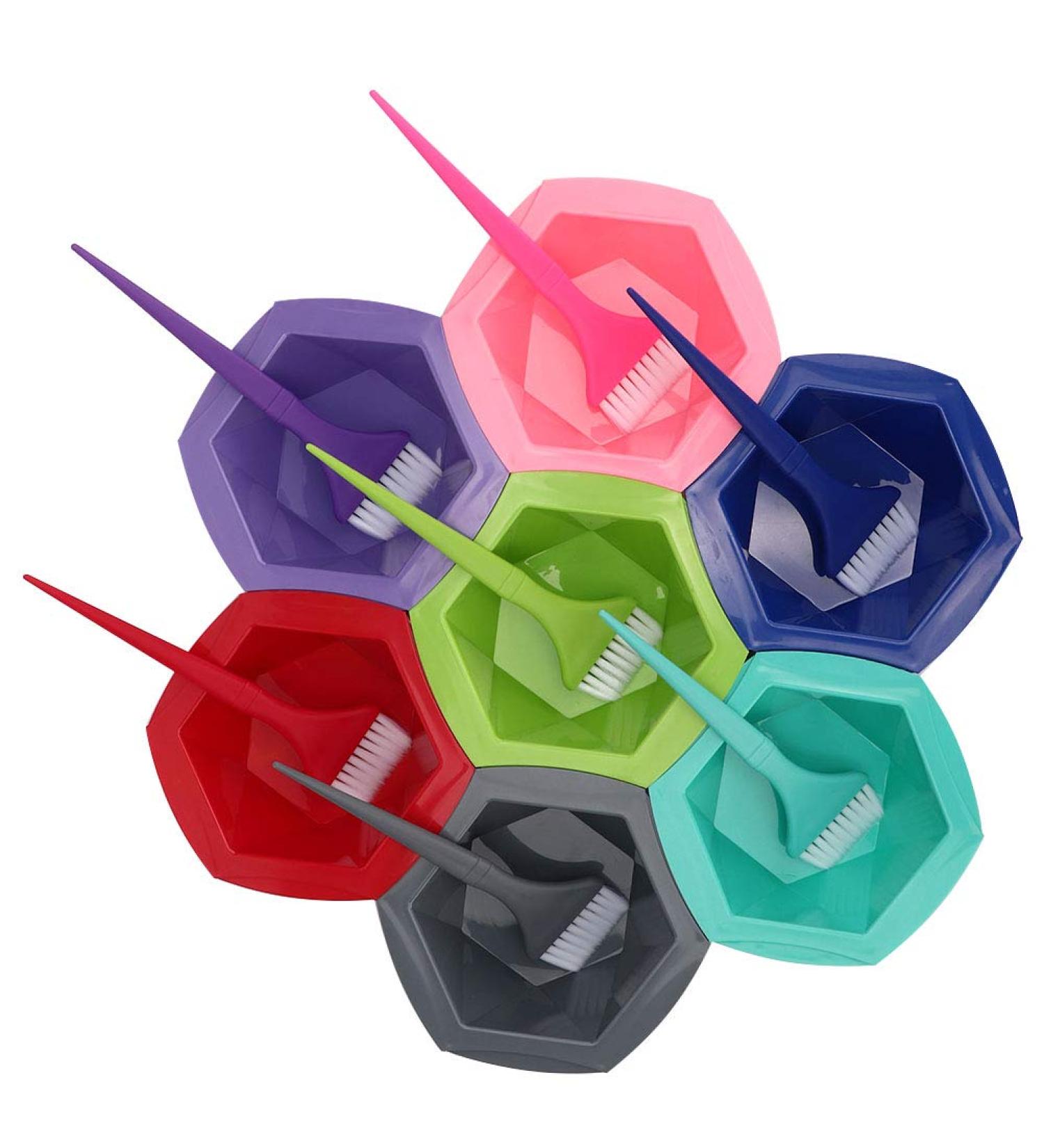 Hair Color Brush Mixing Bowl Kit 7 Set Hair Dyeing Bowl Brush Kit Colorful Hairdressing Hair Dye Supplies Tools Rainbow Hair Color Mixing Bowls Brushes Comb for Dyed Hair(Set) - Buy Online on GoSupps.com