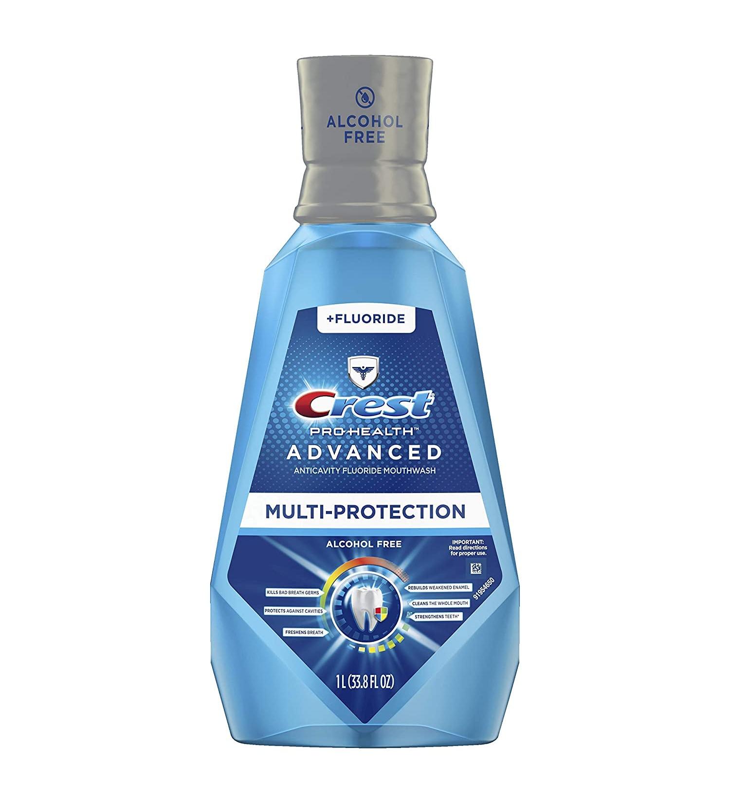 Crest Pro Health Rns Dp C Size 33.8z Crest Pro Health Advanced W/Extra Deep Clean Mouthwash Blue 33.8z Pack of 3