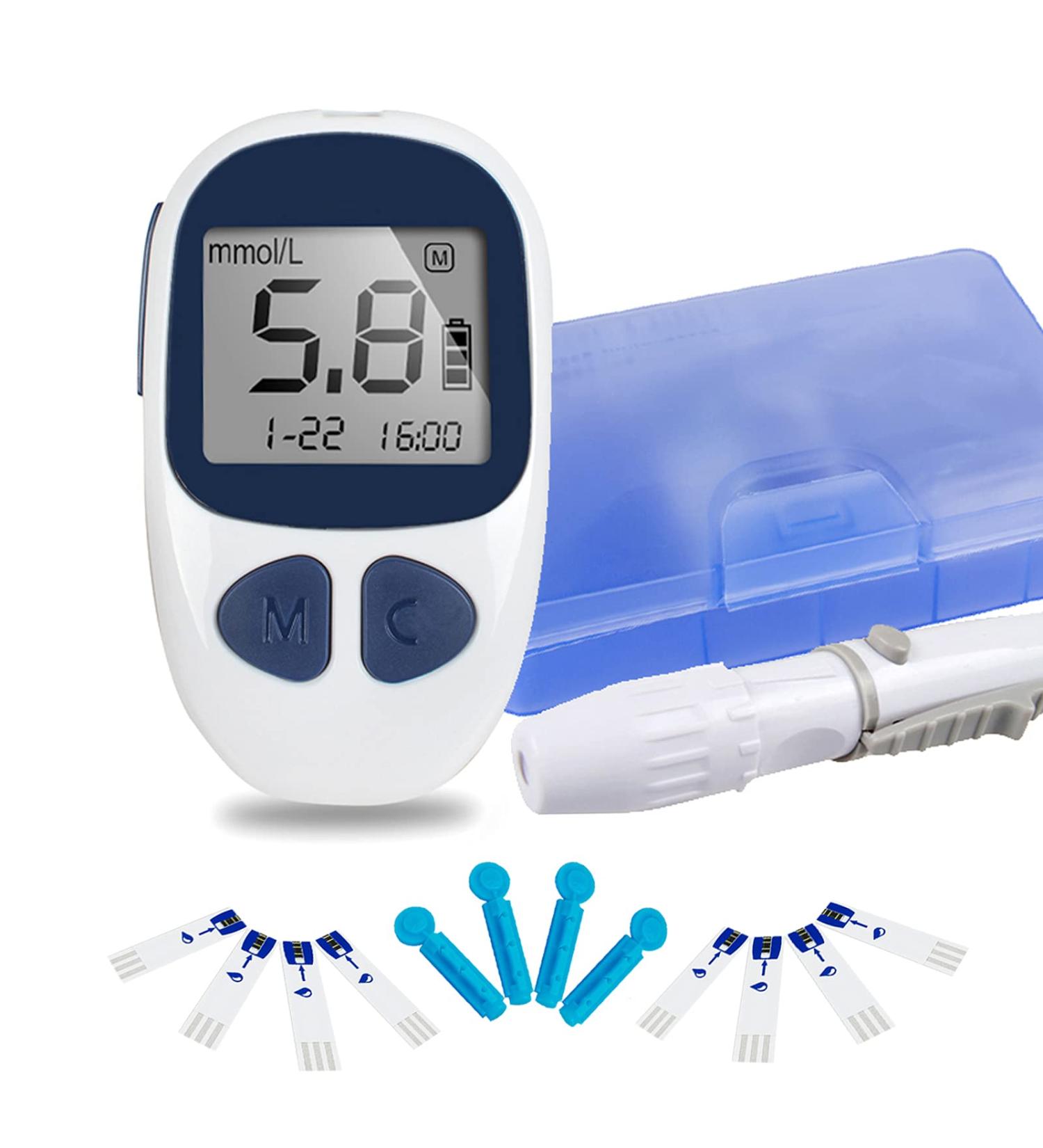 Digital Glucometer Kit with 50 Test Strips and Lancets for Blood Glucose Monitoring - Buy Online on GoSupps.com