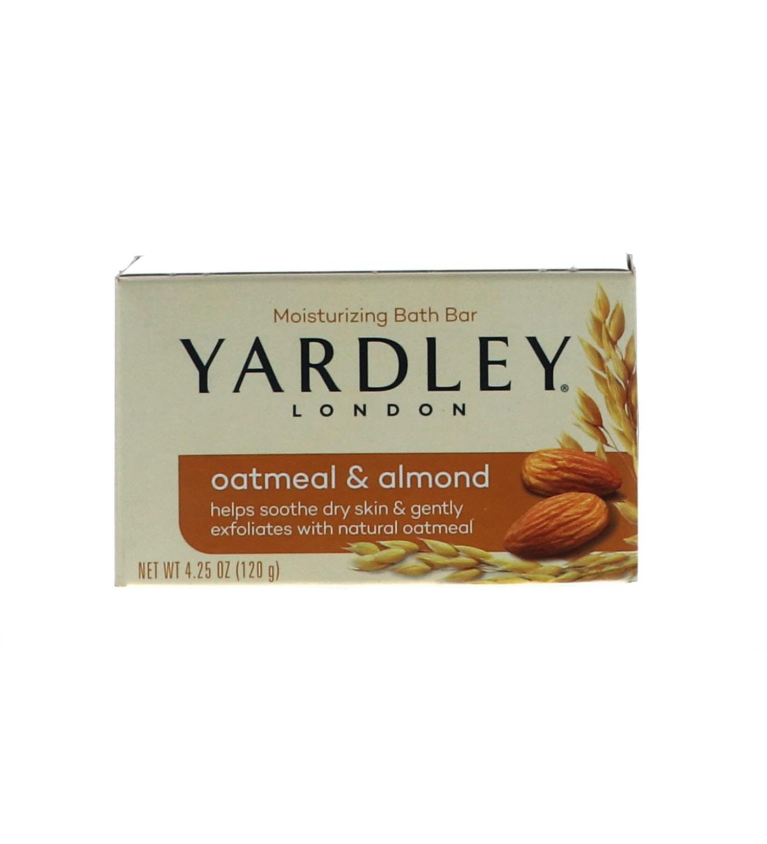 Yardley London Oatmeal and Almond Bath Bar | Naturally Moisturizing | 4 oz | International Shipping - Buy Online on GoSupps.com
