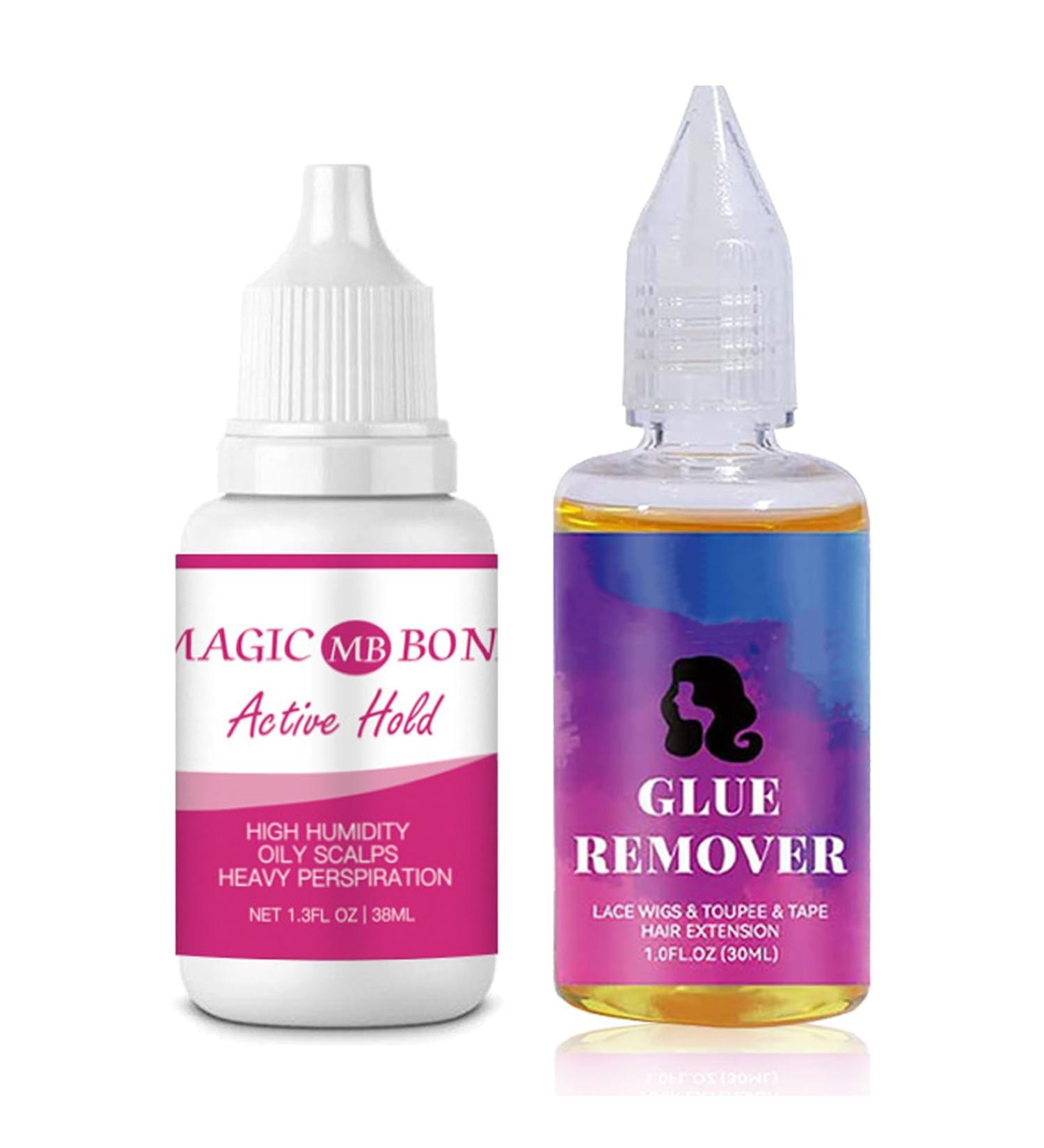 Lace Wig Glue & Remover Set for Lace Front Wig & Poly Hairpieces - Adhesive for Toupee & Cosmetic Hair Systems - Buy Online on GoSupps.com