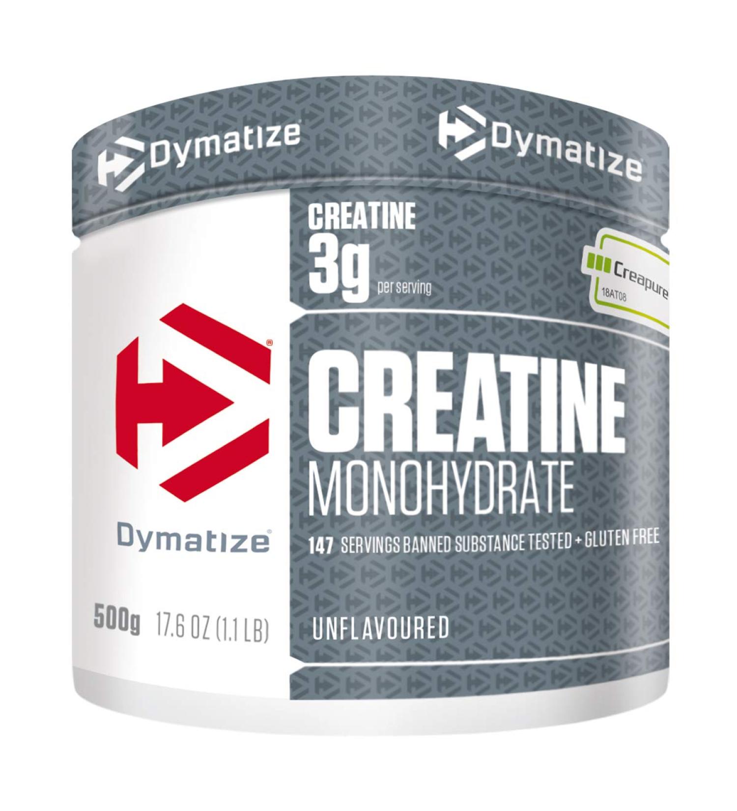 Dymatize Creatine Monohydrate Unflavoured Powder 500g - Pure Amino Acid Supplement for Enhanced Performance - International Shipping Available - Buy Online on GoSupps.com