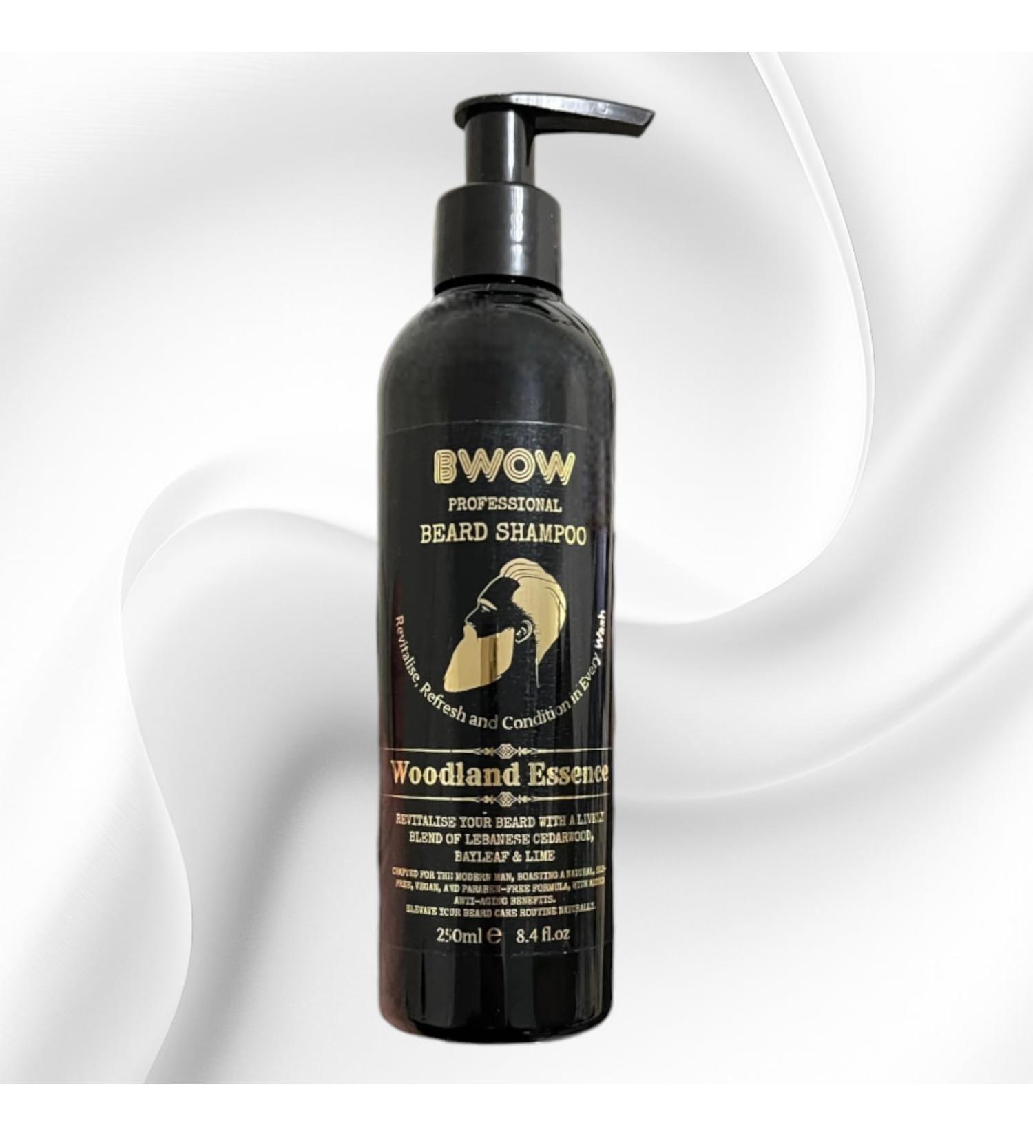 BWOW Professional Beard Shampoo for Men - Refreshing Cleanse and Condition Revitalising Lebanese Cedarwood Bay Leaf & Lime - Vegan Woodland Essence 250ml Infused with Lebanese Cedarwood Bay Leaf & Lime offering a vibrant sensory experience tailored for th - Buy Online on GoSupps.com