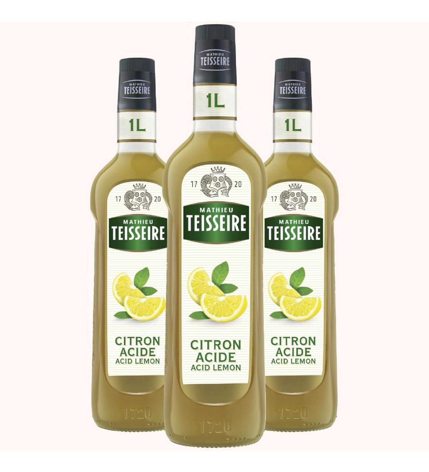 Mathieu Teisseire Lemon Acid Syrup (Pack of 3) - Buy Online on GoSupps.com