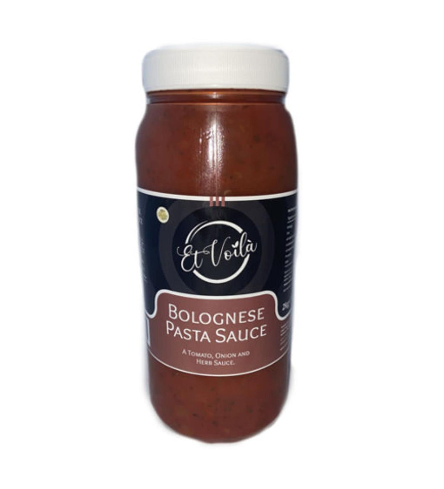Et Voila Bolognese Sauce 2KG Bolognese Sauce - An aromatic herby sauce. Rich in tomato with fresh top notes.