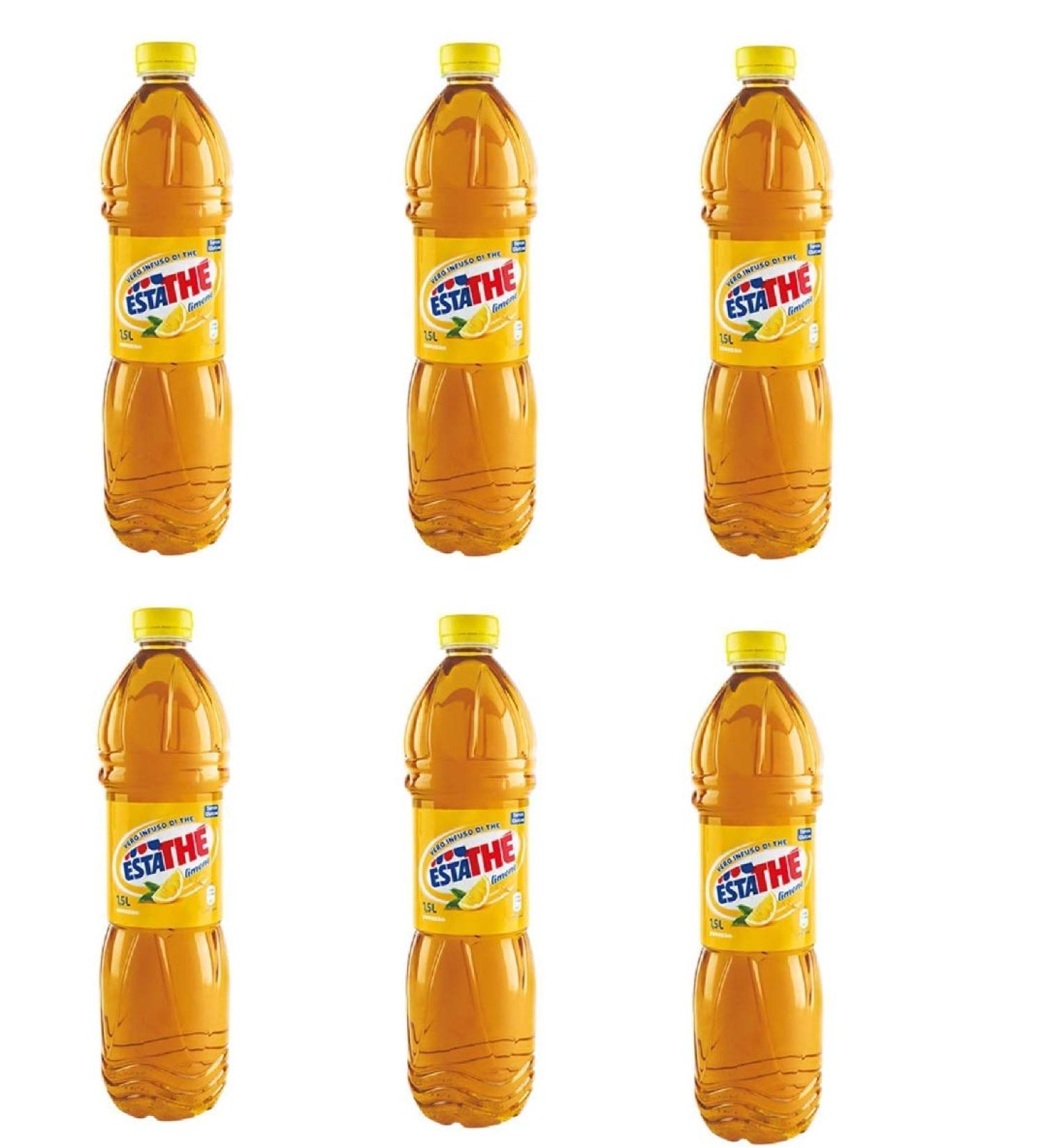 Ferrero Estathe limone 6x15l bottle of iced lemon tea plus usy block Genussmensch