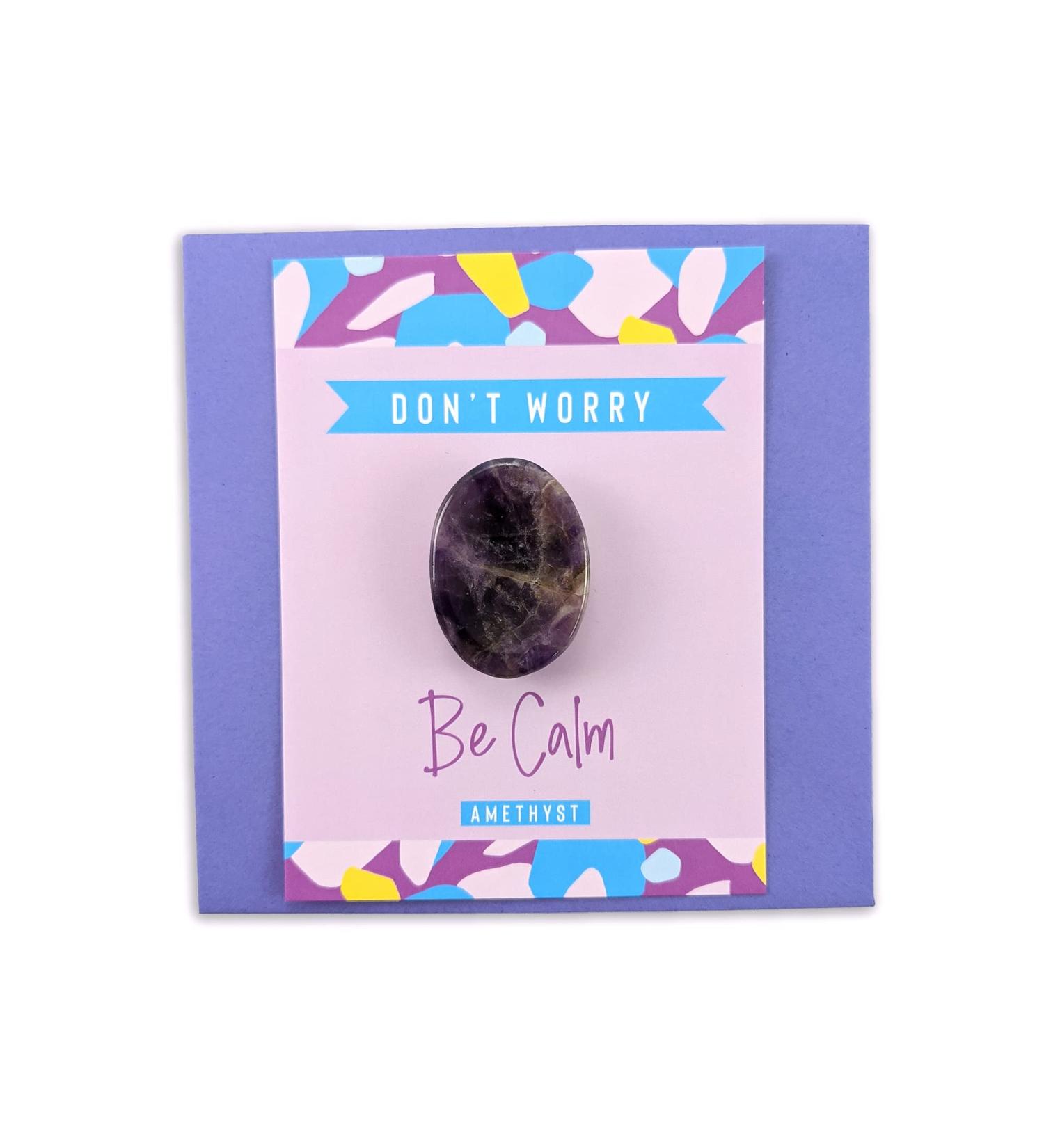 Amethyst Crystal Worry Stone - Stress Relief Gift for Birthday, Anniversary, Xmas - Buy Online on GoSupps.com