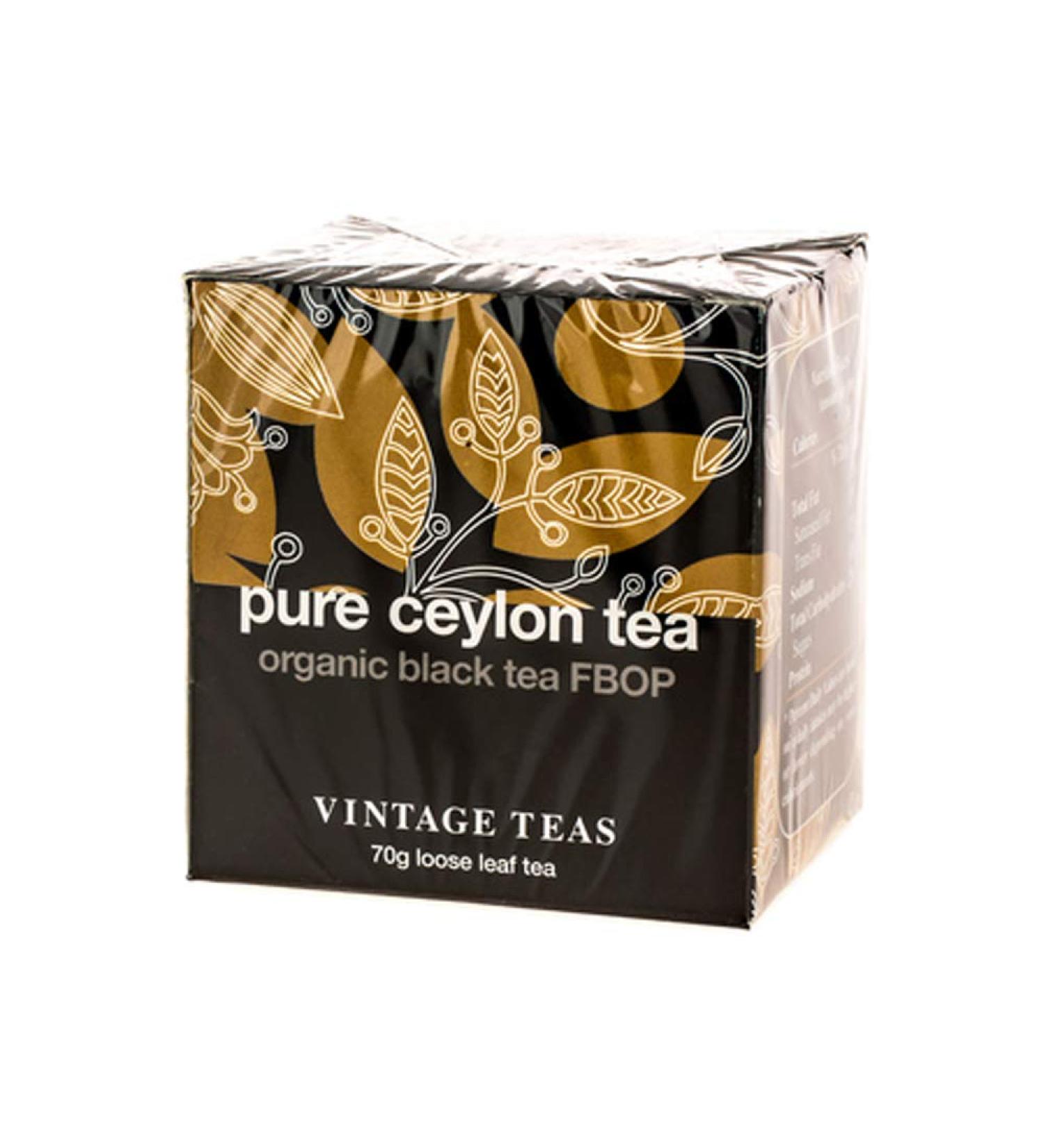 Vintage Teas Th en Vrac Pure Ceylon Tea Black Tea FBOP Noir 70 g