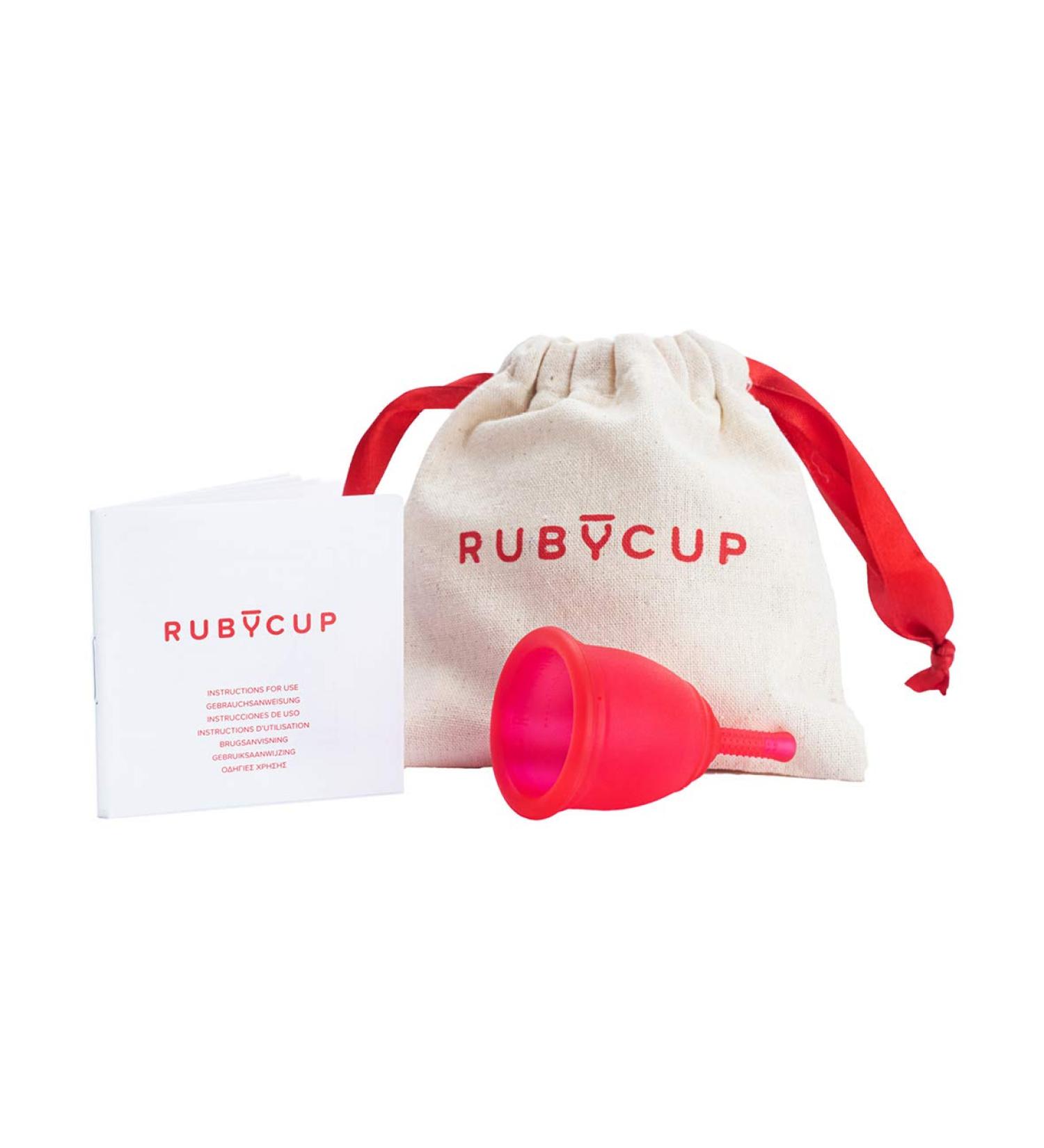Ruby Cup Hypoallergenic Menstrual Cup Size S - Small Light Period - Ideal for Beginners - Reliable Alternative to Tampons - 1 Pack Red - Buy Online on GoSupps.com